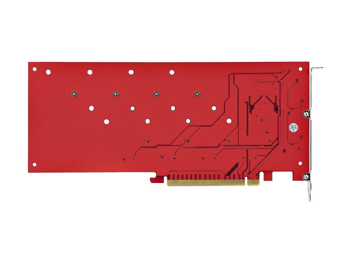 StarTech.com Quad M.2 PCIe Adapter Card, x16 Quad NVMe or AHCI M.2 SSD to PCI Express 4.0, Up to 7.8GBps/Drive, For 2242-1