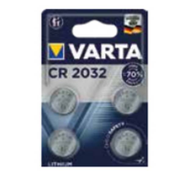 Varta Batterie Lithium, Knopfzelle, CR2032, 3V Electronics, Retail Blister (4-Pack)