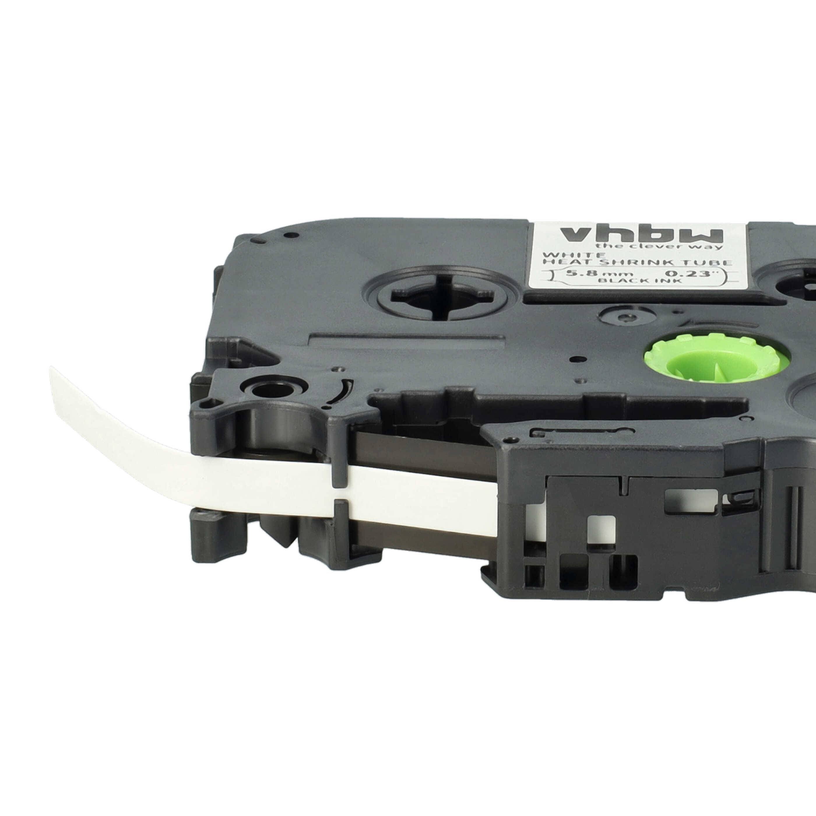 vhbw Schriftband-Kassette kompatibel mit Brother P-Touch PT-E500VP Etiketten-Drucker 1,5m x 5,8mm Schwarz auf Weiß-3