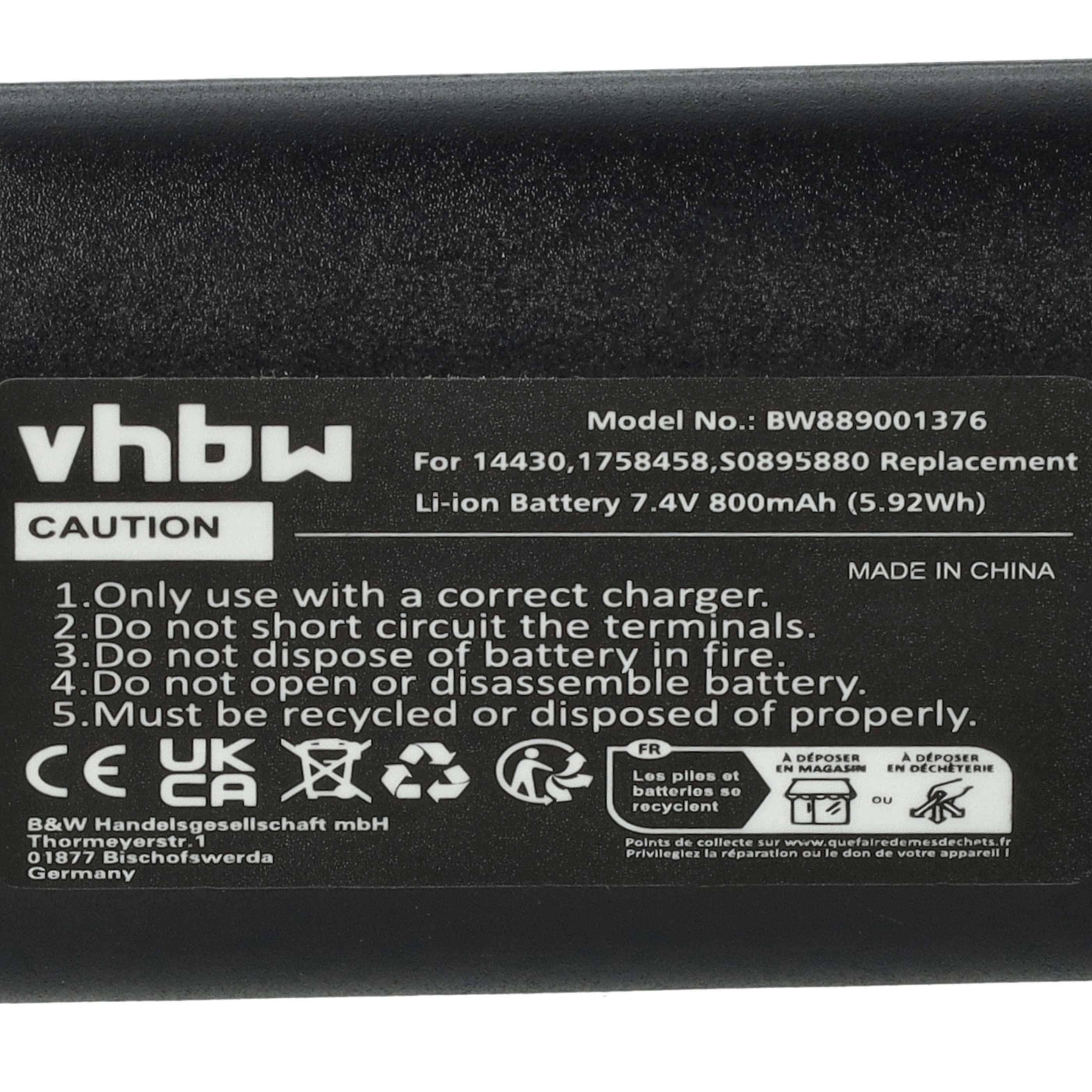 vhbw 2x Akku Ersatz für Dymo W003688 | für Drucker Kopierer Scanner Etiketten-Drucker (800 mAh, 7,4 V, Li-Ion)-4