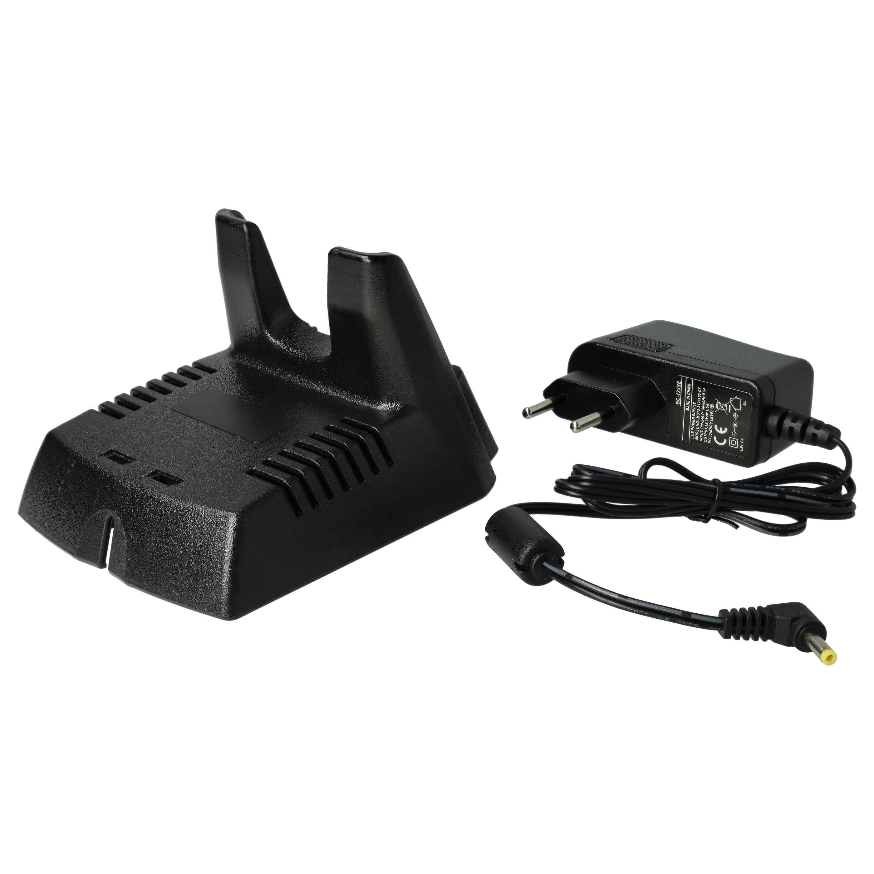 vhbw Ladegerät kompatibel mit Vertex VX-800U | VX-800, VX-800V Funkgerät-Akkus - Ladestation + Netzteil, 7,2 V, 0,4 A-0