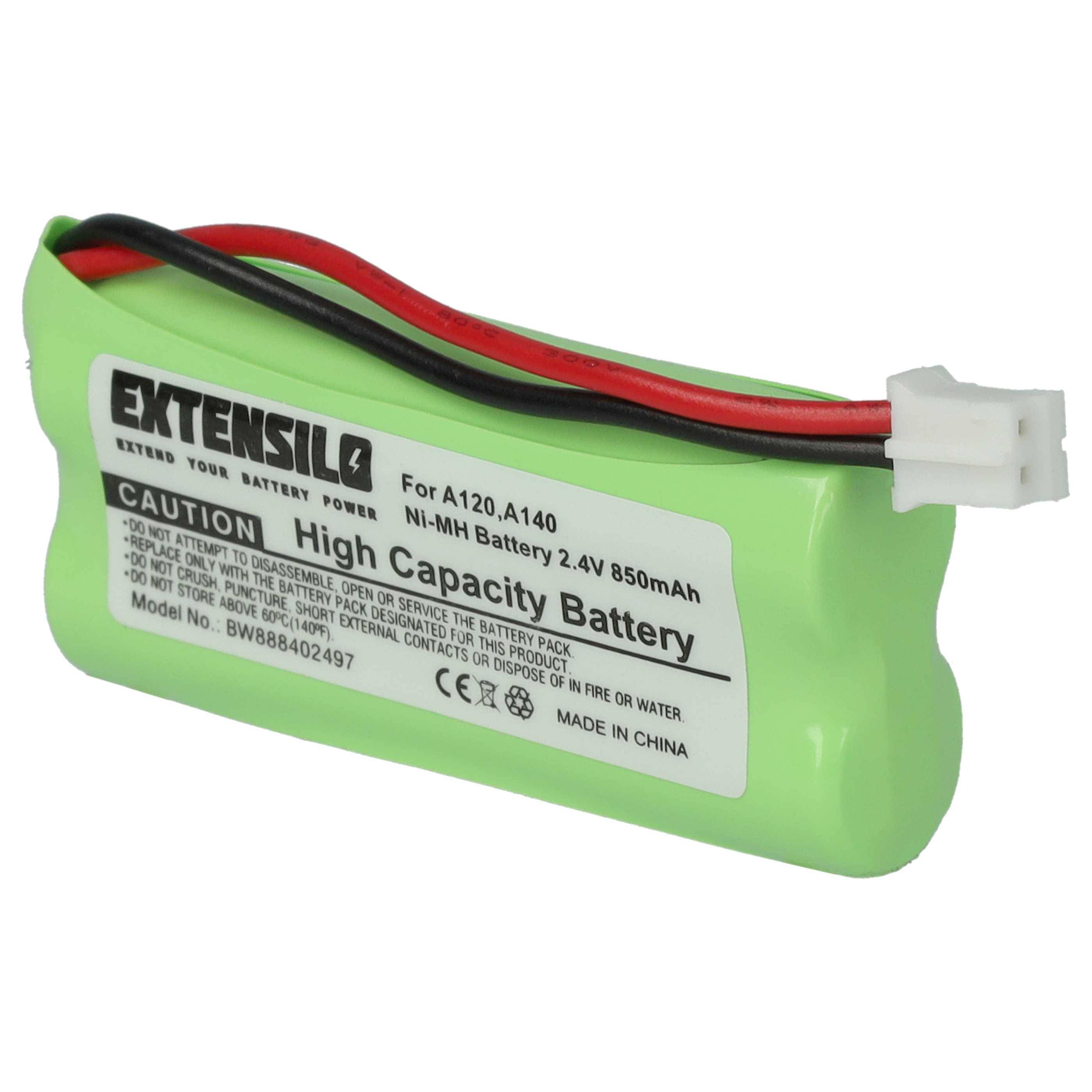 EXTENSILO 3x Akku kompatibel mit Siemens Gigaset AS140 DUO | AS150, AS15, AS140, AS150 DUO, AS145 schnurlos Festnetz-1