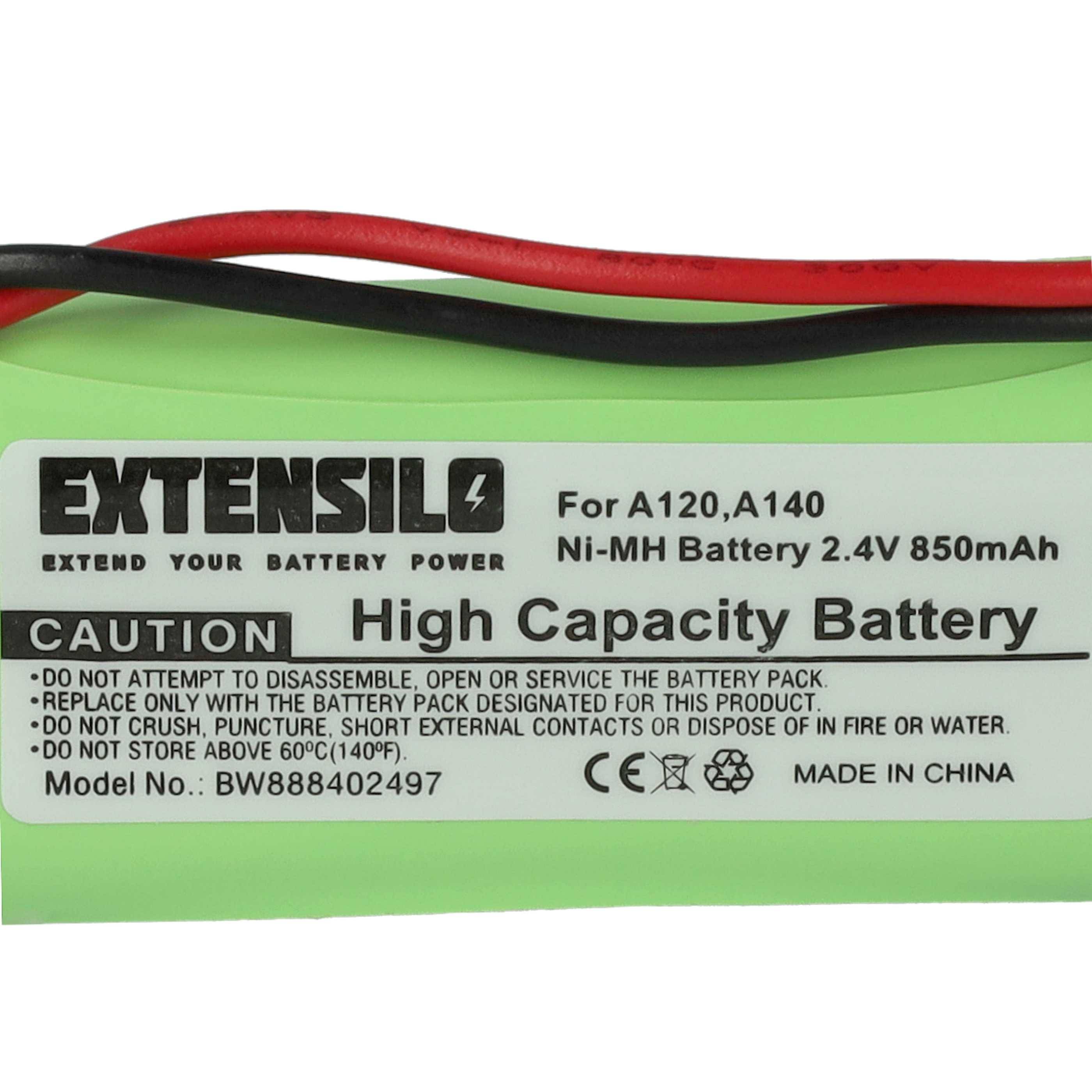 EXTENSILO 3x Akku kompatibel mit Siemens Gigaset AS140 DUO | AS150, AS15, AS140, AS150 DUO, AS145 schnurlos Festnetz-4