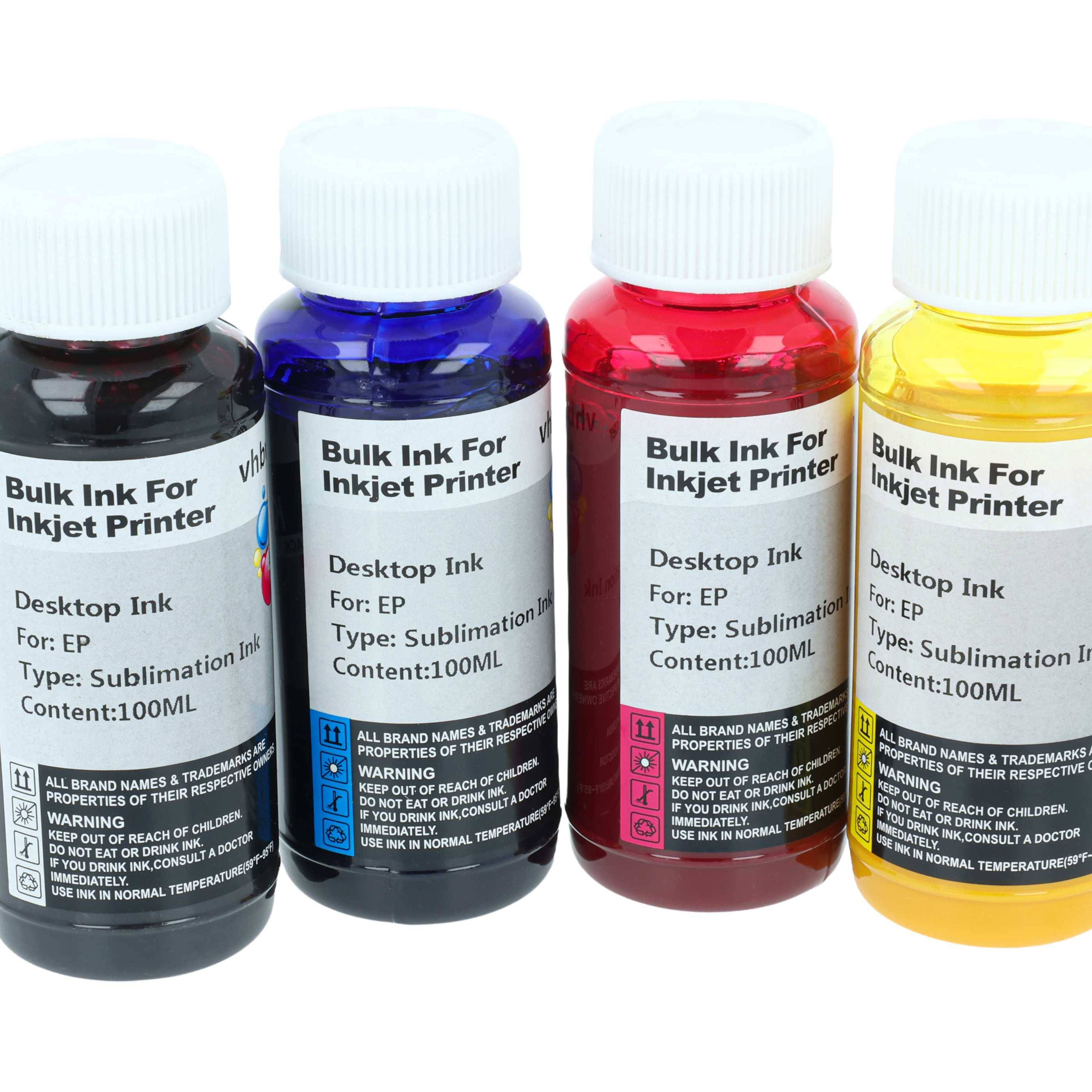 vhbw 4x Sublimationstinte kompatibel mit Ricoh Aficio SG 7100 Sublimationsdrucker - Refillset Cyan, Magenta, Yellow-2