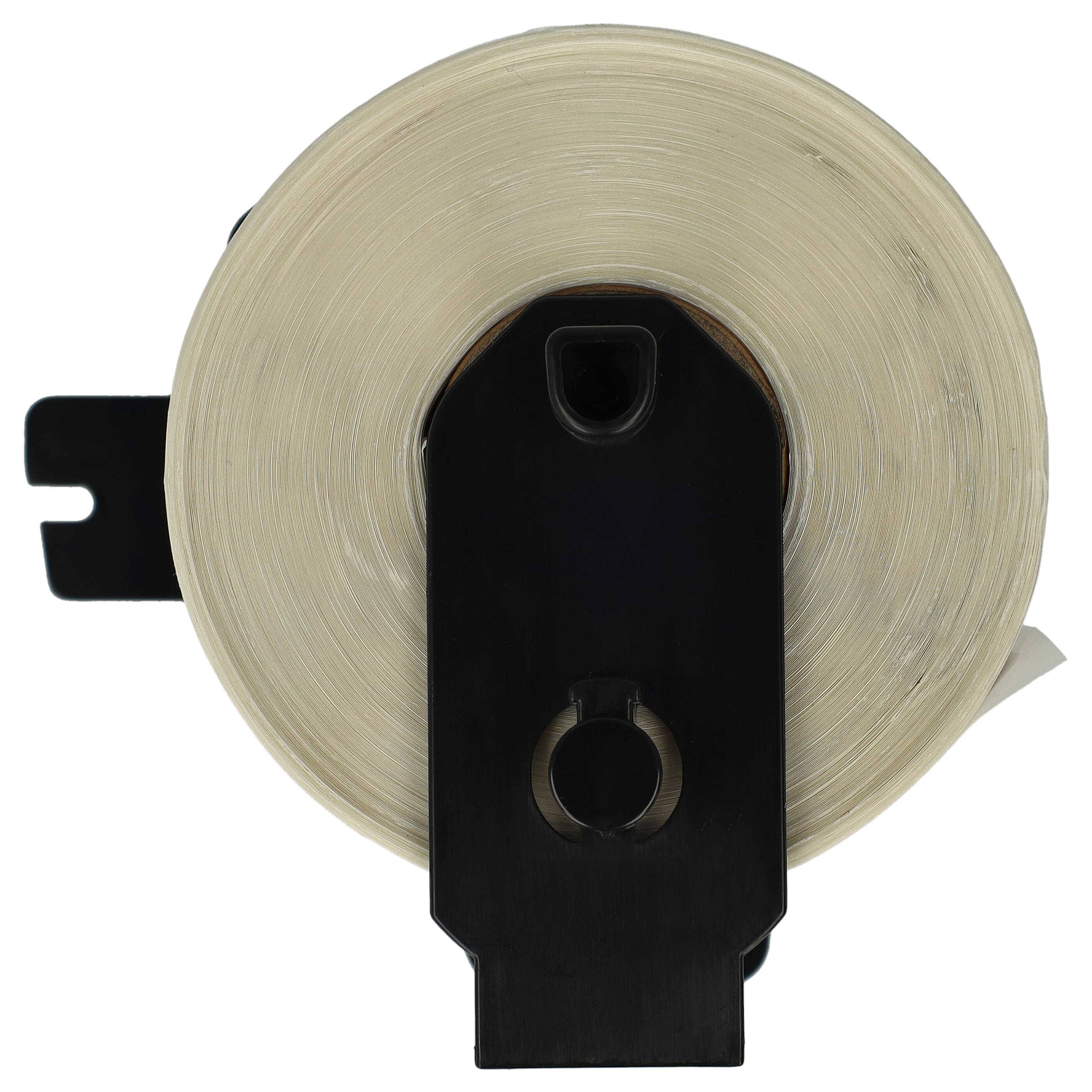 vhbw 10x Etiketten-Rolle mit Halter 62mm x 100mm (300 Etiketten) kompatibel mit Brother PT QL-650, QL650TD, QL-700-2