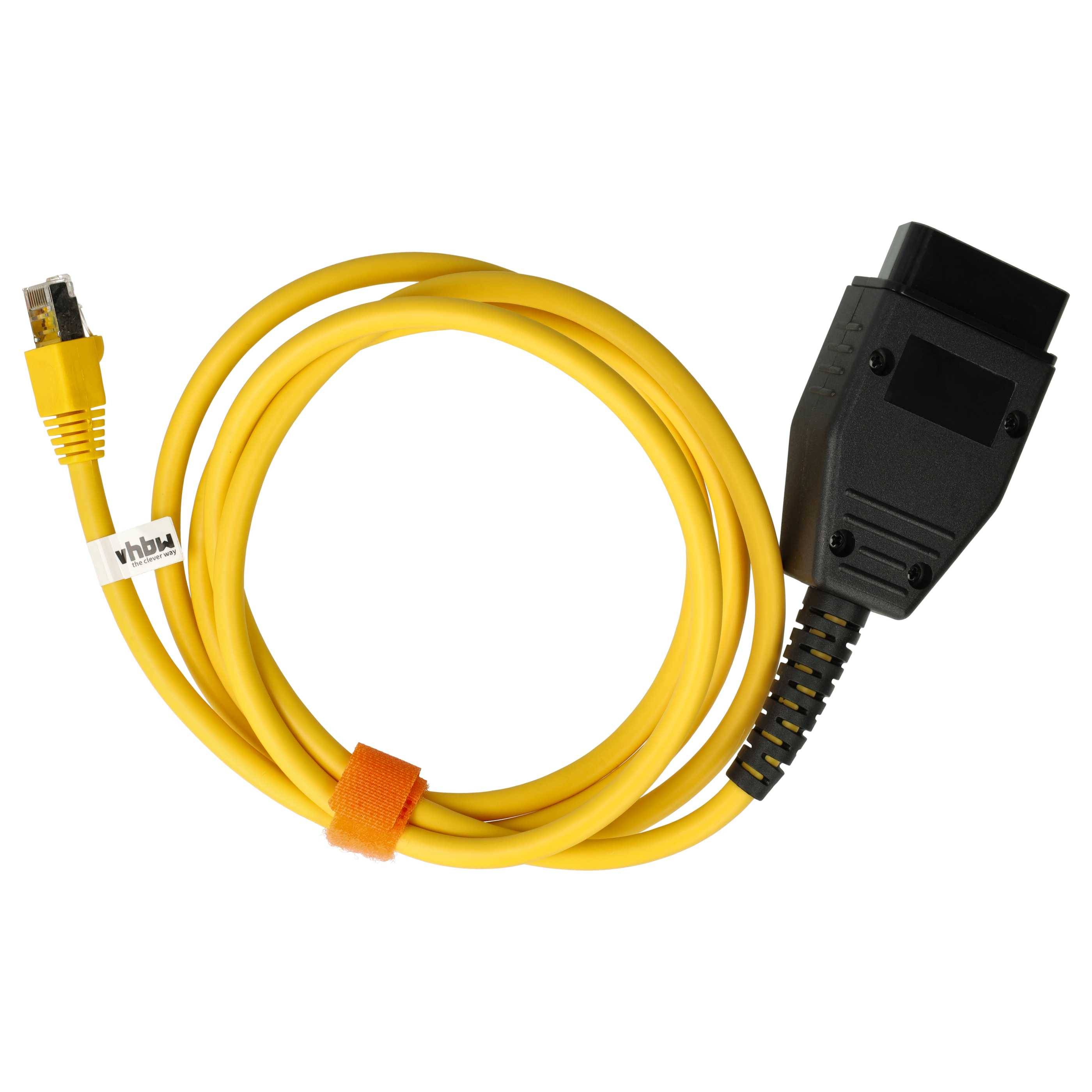 vhbw OBD Adapter 16 Pin OBD2 Buchse auf RJ45 Stecker kompatibel mit BMW 1er Serie F45, F46, F20, F21, F44 Auto, PKW-0