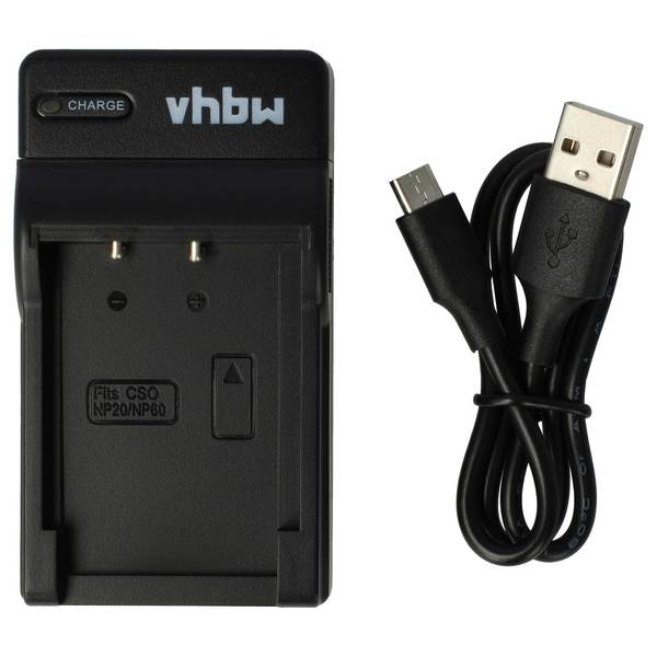 vhbw USB-C Ladegerät Ersatz für Casio BC-60L | BC-11L für Kamera - Ladeschale + USB-C Kabel Ladeanzeige