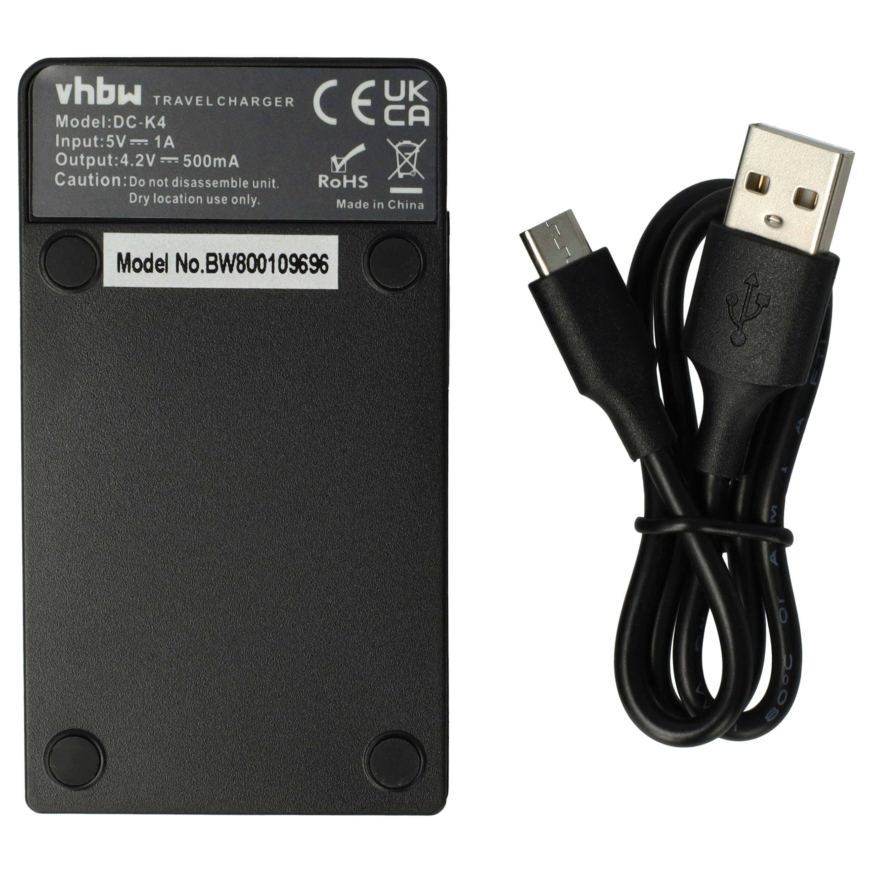 vhbw USB-C Ladegerät Ersatz für Casio BC-60L | BC-11L für Kamera - Ladeschale + USB-C Kabel Ladeanzeige-1