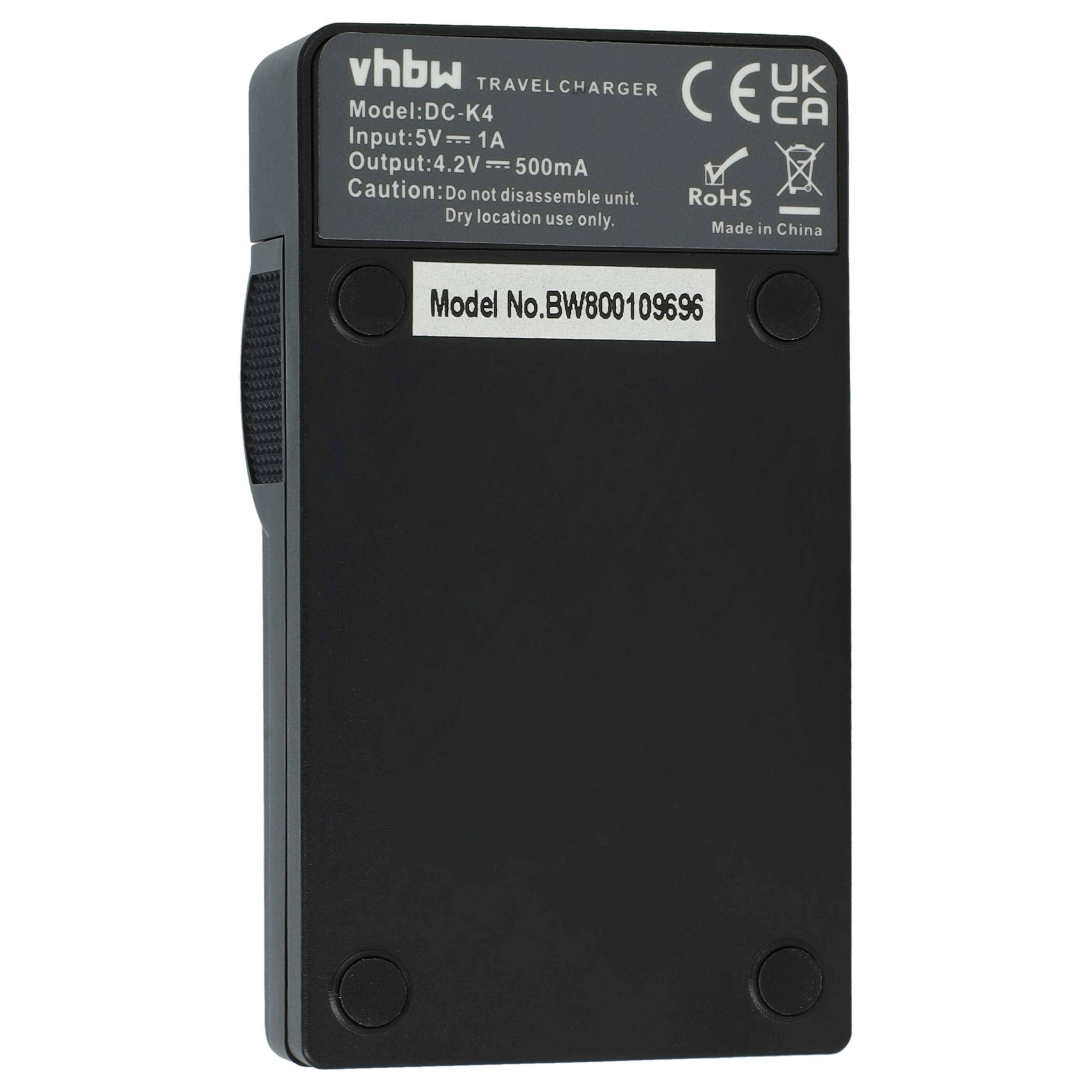 vhbw USB-C Ladegerät Ersatz für Casio BC-60L | BC-11L für Kamera - Ladeschale + USB-C Kabel Ladeanzeige-2