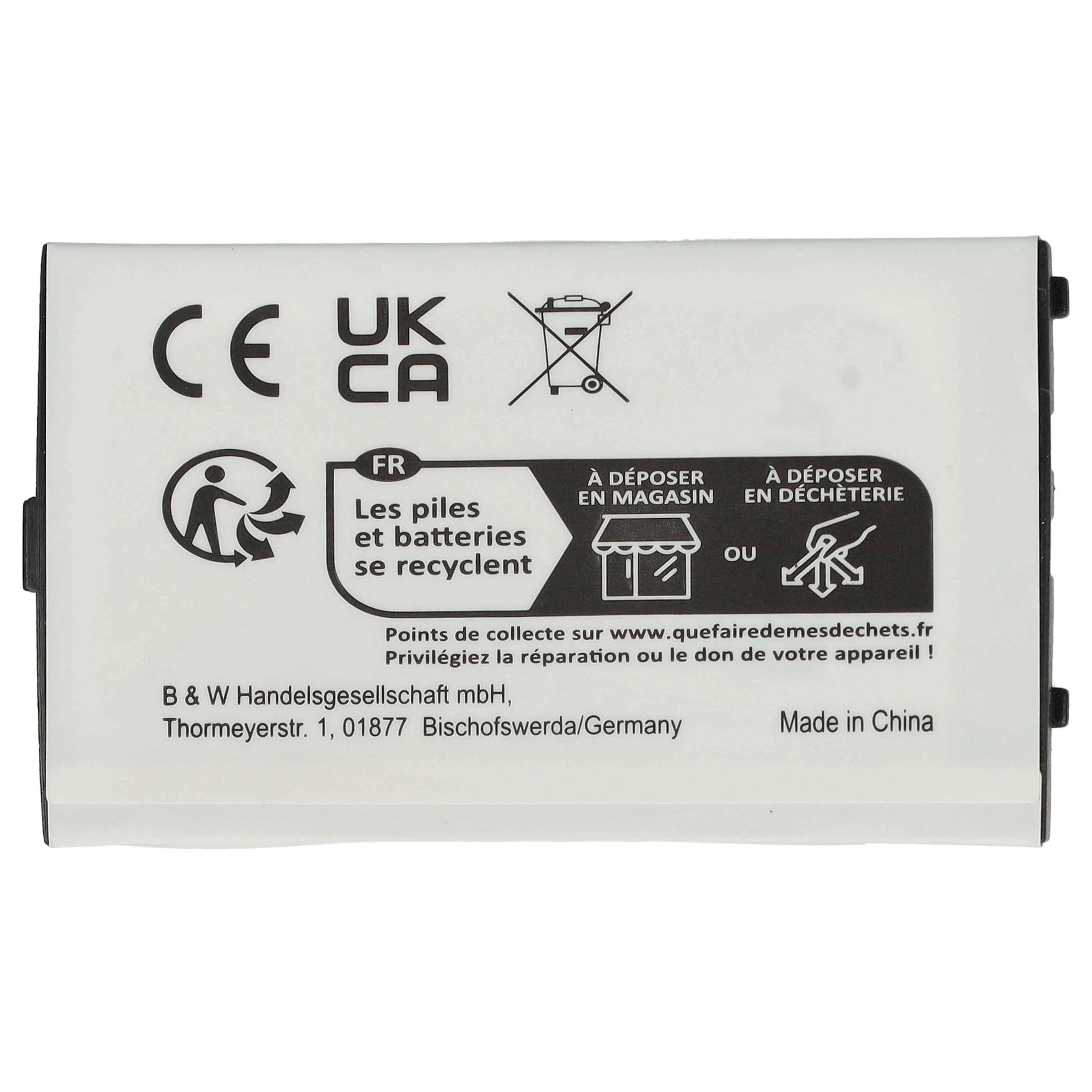 vhbw 2x Akku Ersatz für Nintendo BT-M12 | SAM-SPRBP, BAT-GBASP-1LI für Spielekonsole (800 mAh, 3,7 V, Li-Ion)-2