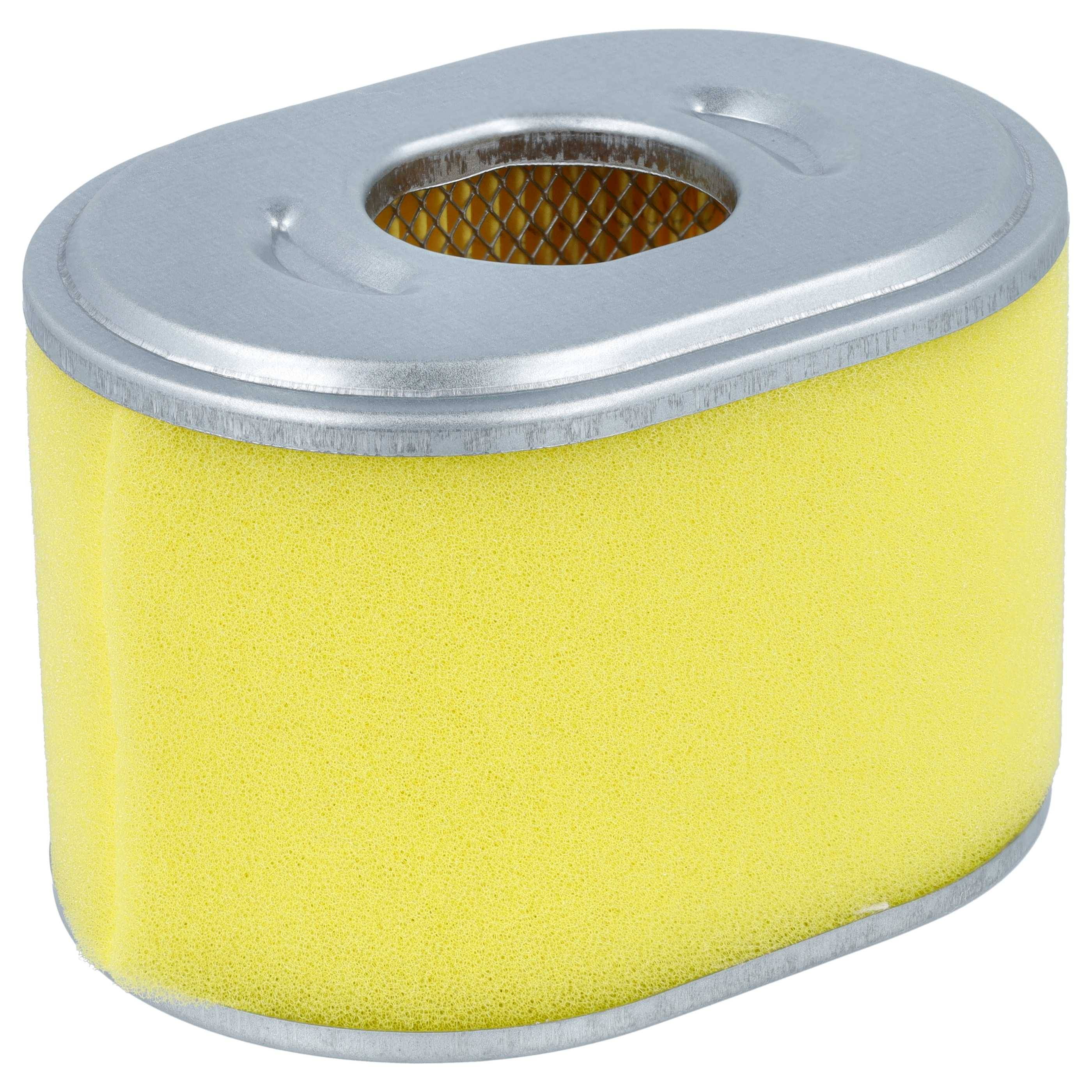 vhbw Luftfilter mit Vorfilter Ersatzfilter Ersatz für Oregon 30-404 für Rasenmäher, 10 x 7,4 x 6,9 cm Gelb Silber-0