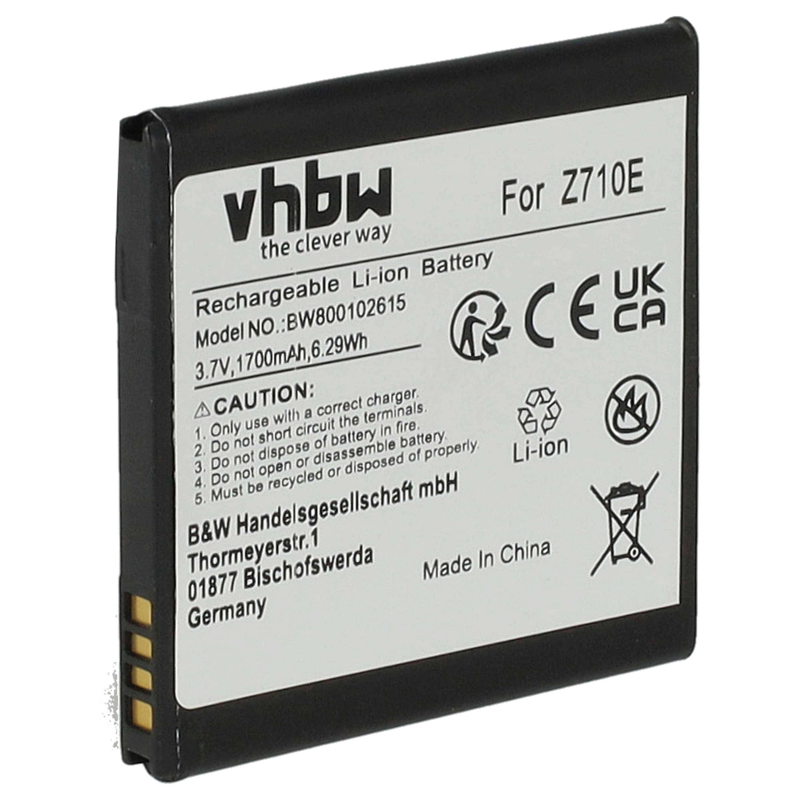 vhbw Akku Ersatz für HTC BG86100 | BI39100, BA-S780, BA-S680, BI93100, BG58100 für Handy Smartphone Telefon (1700 mAh, 3-0