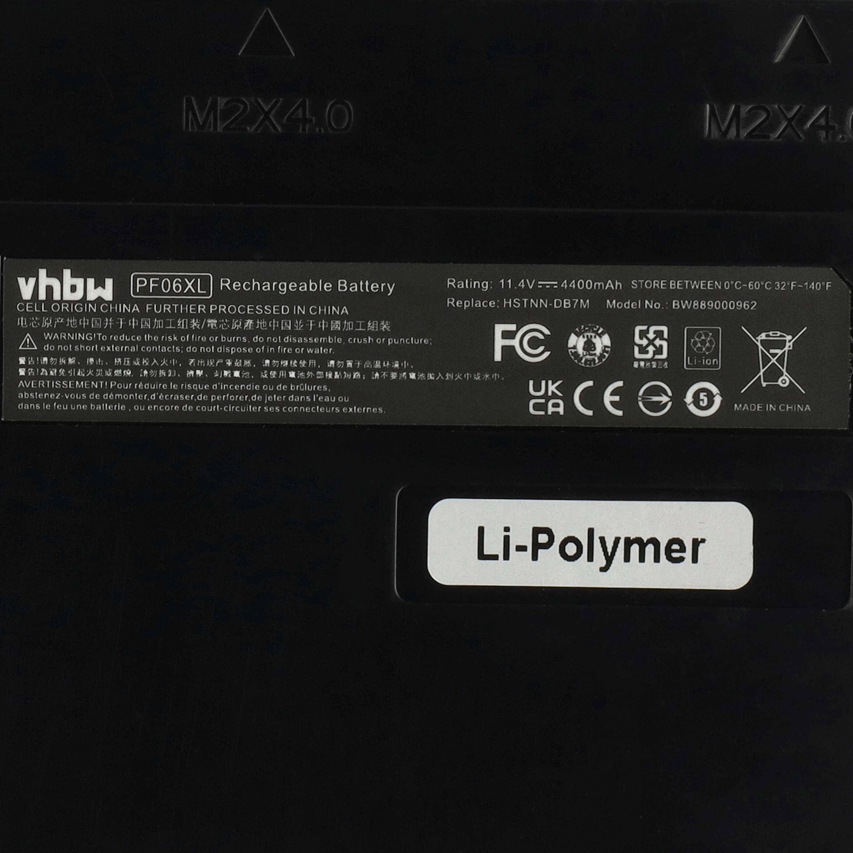 vhbw Akku kompatibel mit HP Omen 17-W239TX | 17-W237TX, 17-W238TX, 17-W236TX, 17-W235TX Notebook (4400 mAh, 11,4 V-4