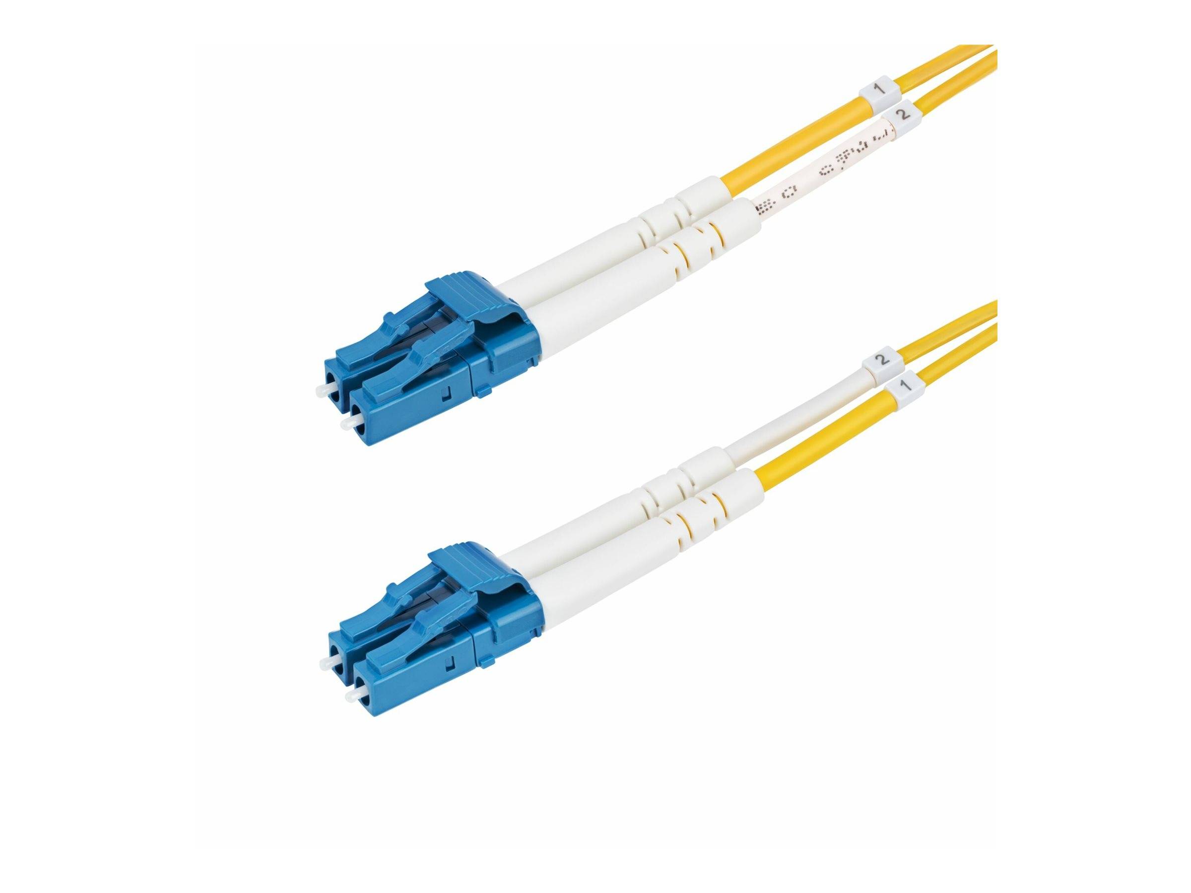 StarTech.com 2m (6.6ft) LC to LC (UPC) OS2 Single Mode Duplex Fiber Optic Cable, 9/125µm, Laser Optimized, 10G, Bend Ins-1