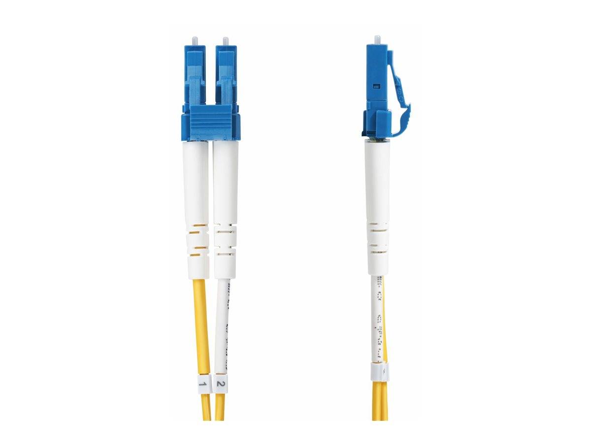 StarTech.com 2m (6.6ft) LC to LC (UPC) OS2 Single Mode Duplex Fiber Optic Cable, 9/125µm, Laser Optimized, 10G, Bend Ins-2