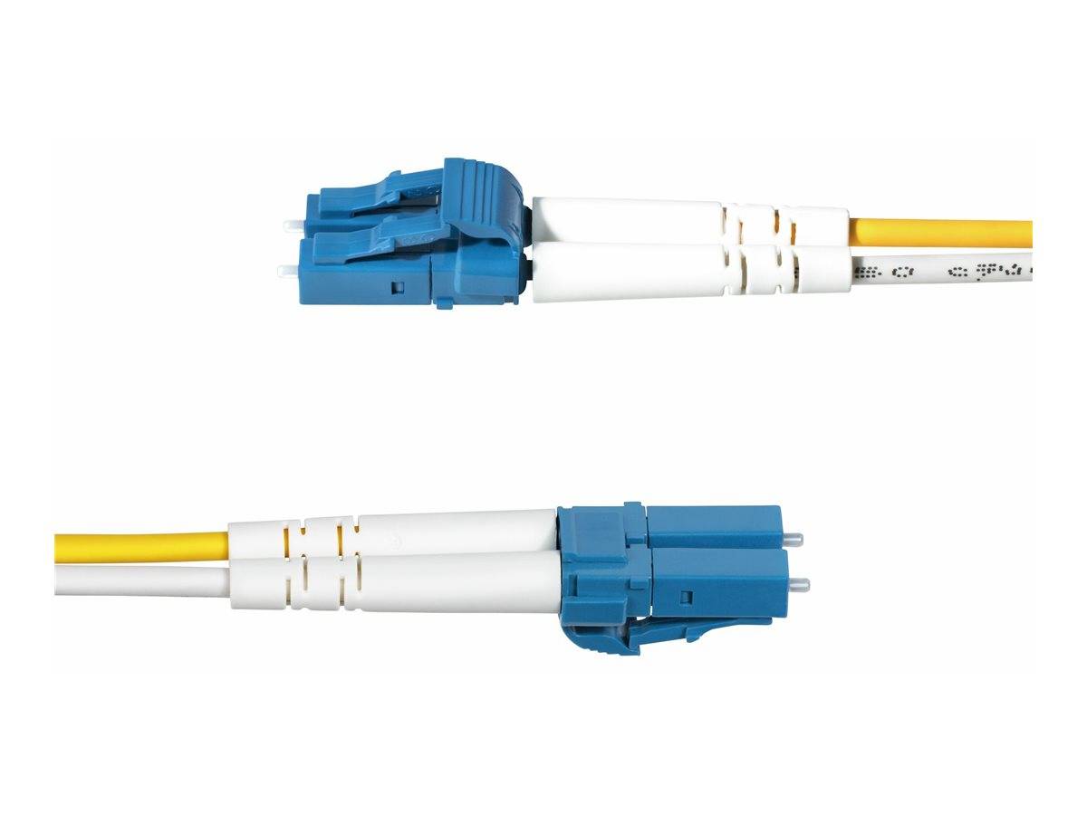 StarTech.com 2m (6.6ft) LC to LC (UPC) OS2 Single Mode Duplex Fiber Optic Cable, 9/125µm, Laser Optimized, 10G, Bend Ins-4