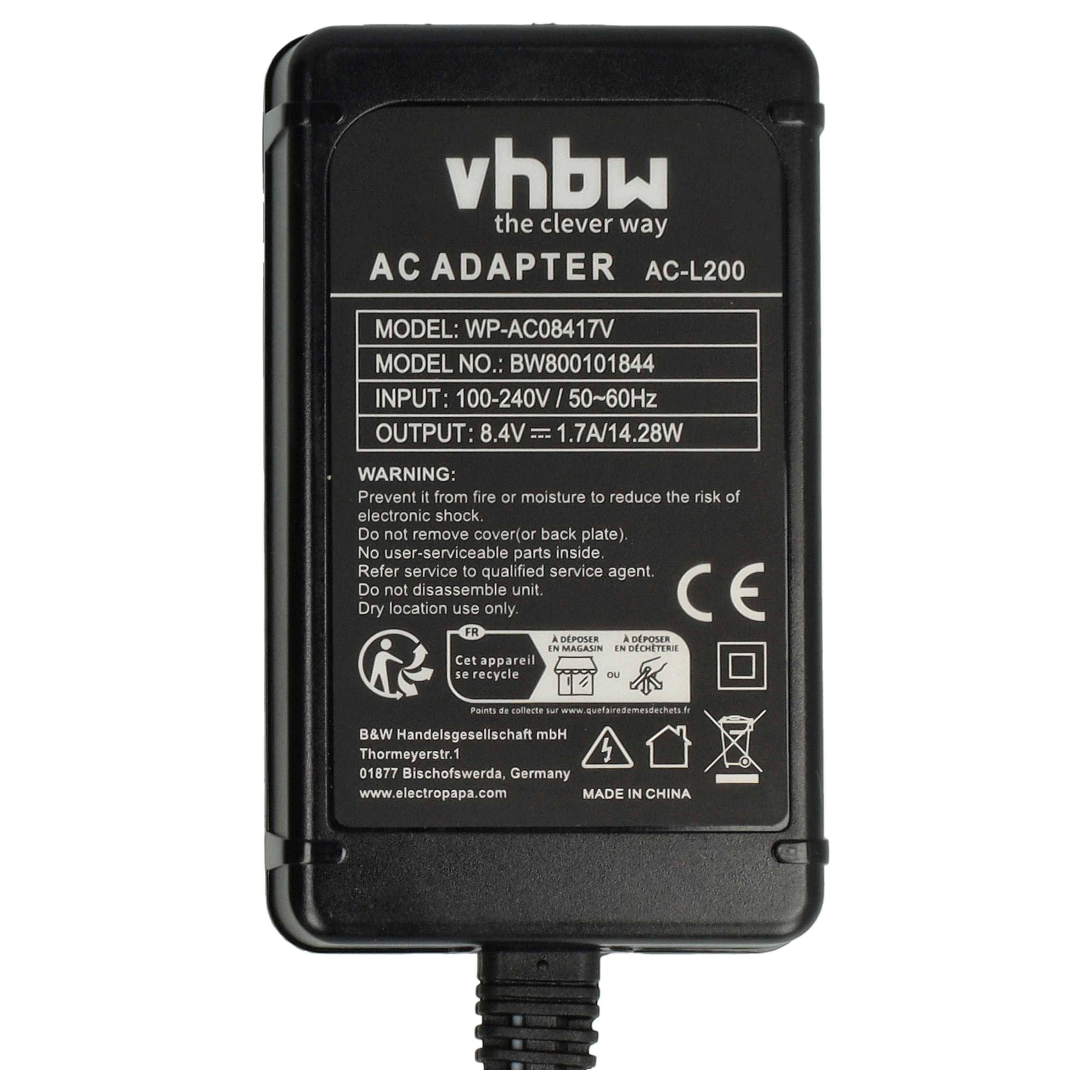 vhbw 1x Netzteil kompatibel mit Sony Handycam HDR-CX105E | FDR-AX700E, HDR-CX11, FDR-AX700, HDR-CX106E Kamera-4