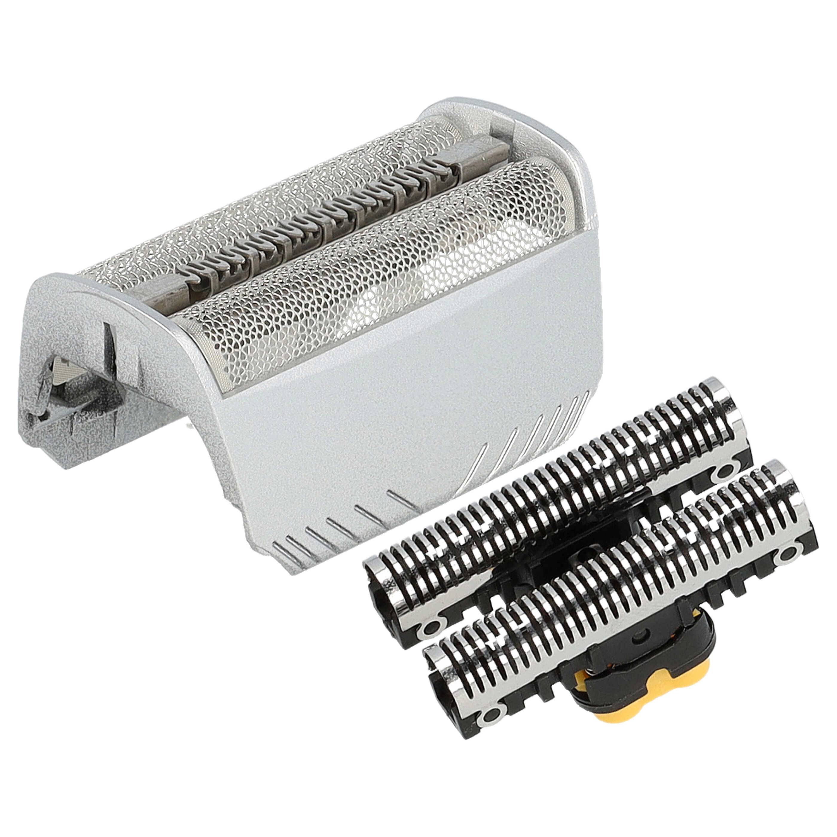 vhbw Kombi-Pack Scherteil kompatibel mit Braun 7783 | FIX400, 7765, 7785, 7790 Elektrorasierer, Folie + Messerblock-0