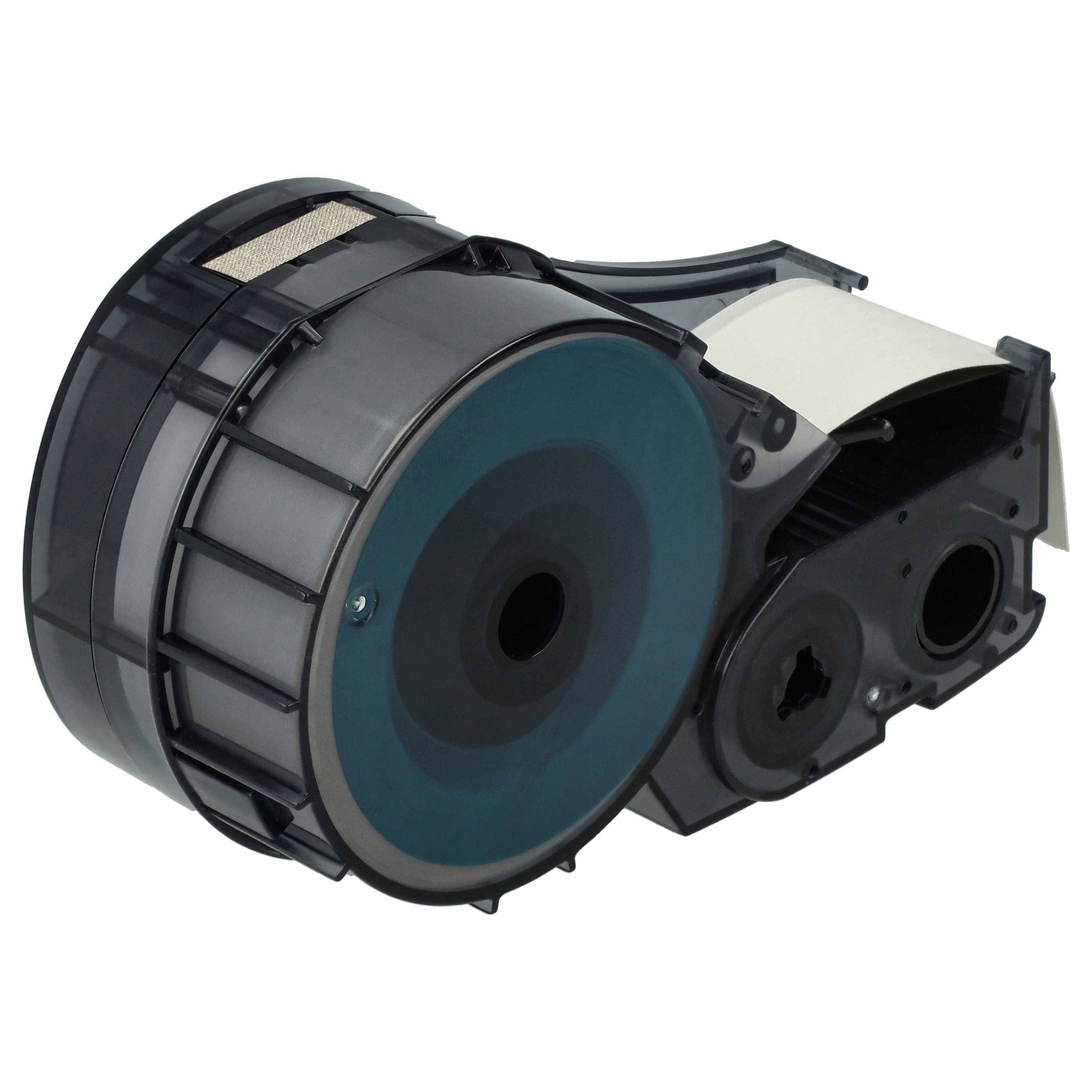 vhbw 5x Schriftband-Kassette kompatibel mit Brady BMP21-LAB | IDPAL, M210, LABPAL, BMP21 Plus Etiketten-Drucker 6,4m x-1