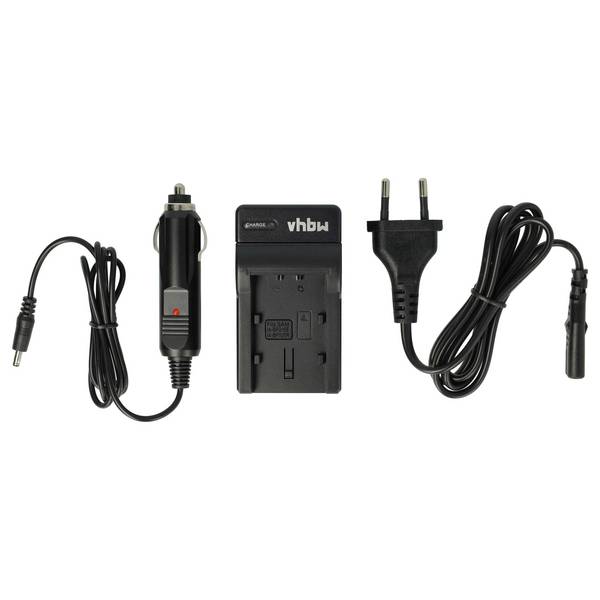 vhbw Ladegerät kompatibel mit Samsung HMX-S10BN | HMX-H320BP, HMX-S10 Kamera Camcorder/Akku - Ladeschale, Kfz-Adapter