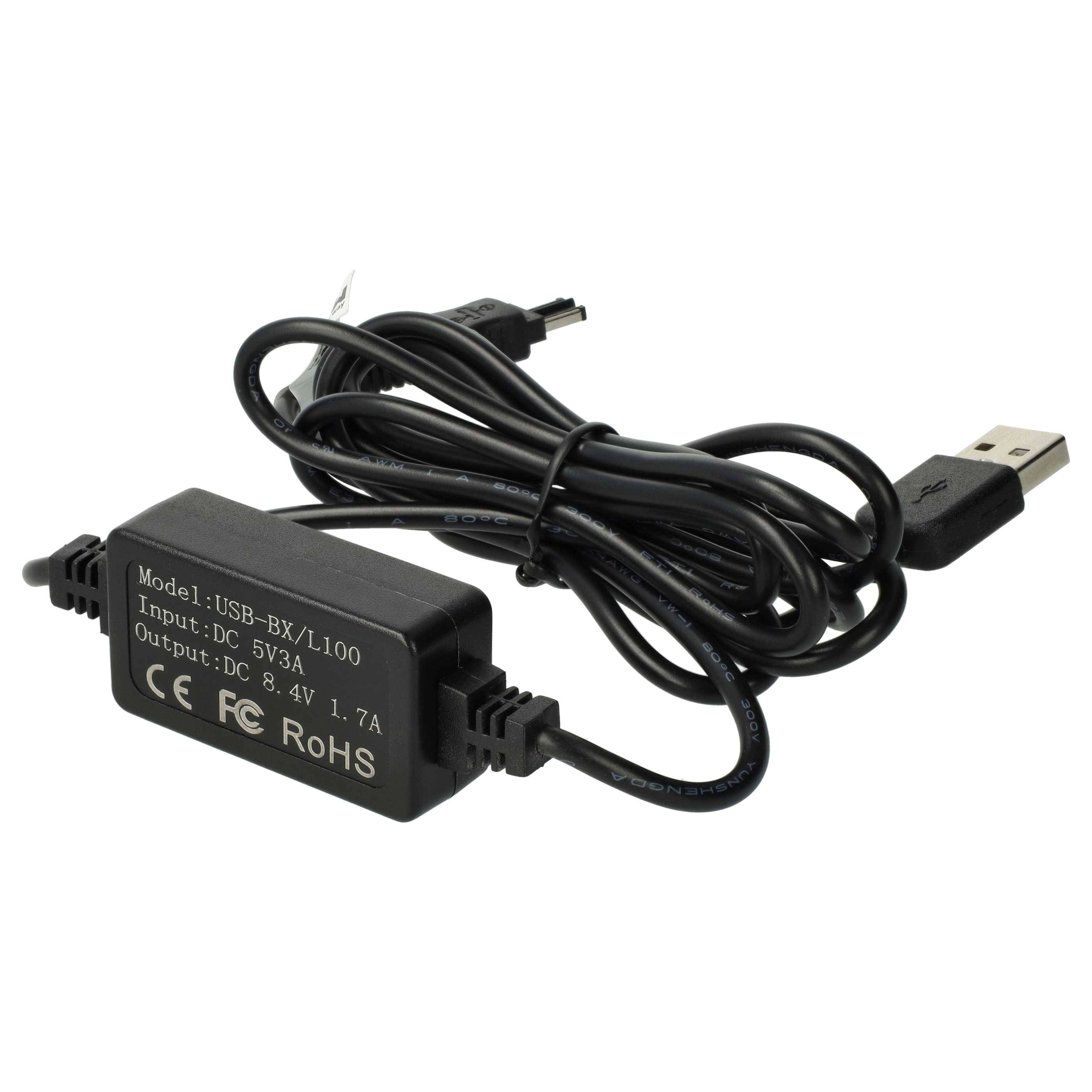 vhbw USB Netzteil kompatibel mit Sony Handycam DCR-TRV240E | DCR-TRV240, DCR-TRV24E, DCR-TRV245E, DCR-TRV239E Kamera-0