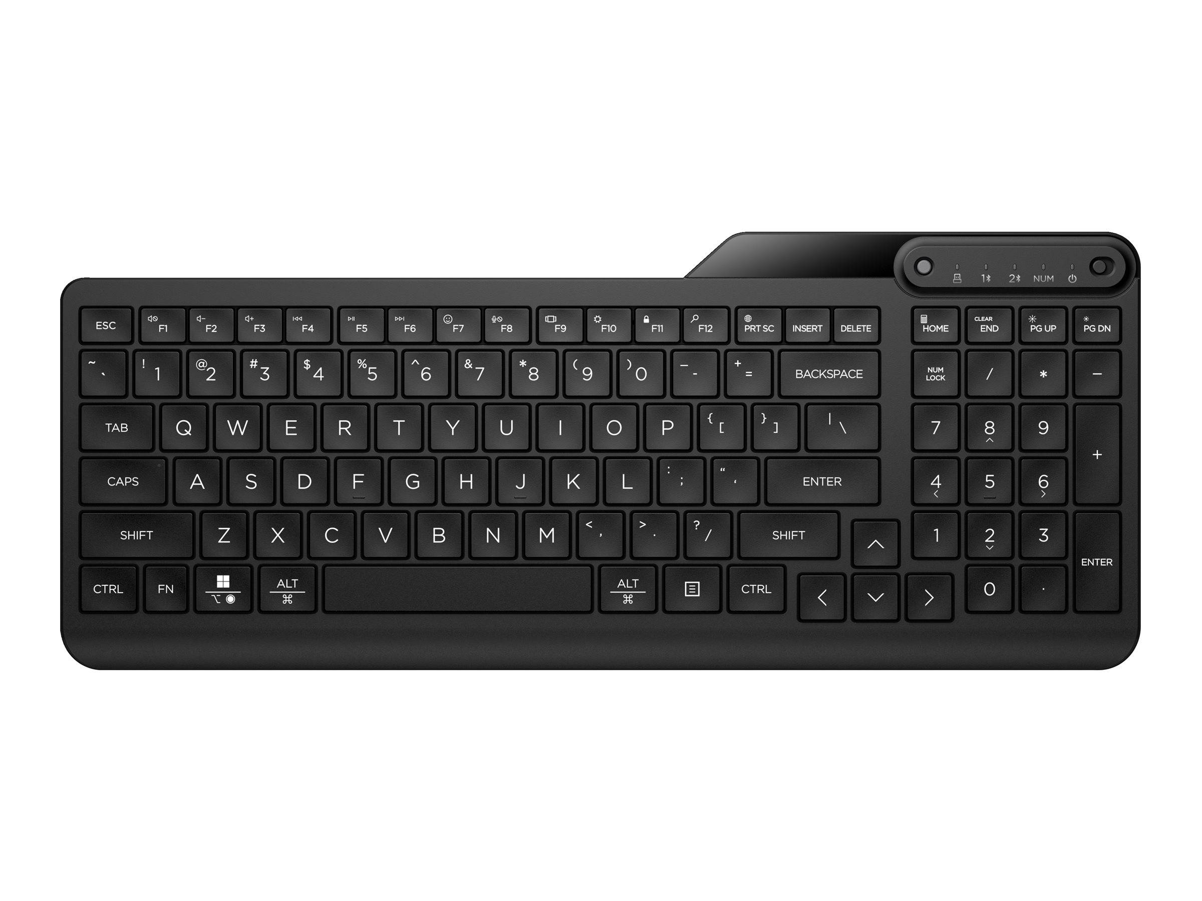 HP 475 - Tastatur - Dual-Mode, Multi-Device, kompakt, 2-Zonen-Layout, geringer Tastenhub, 12 programmierbare Tasten-1