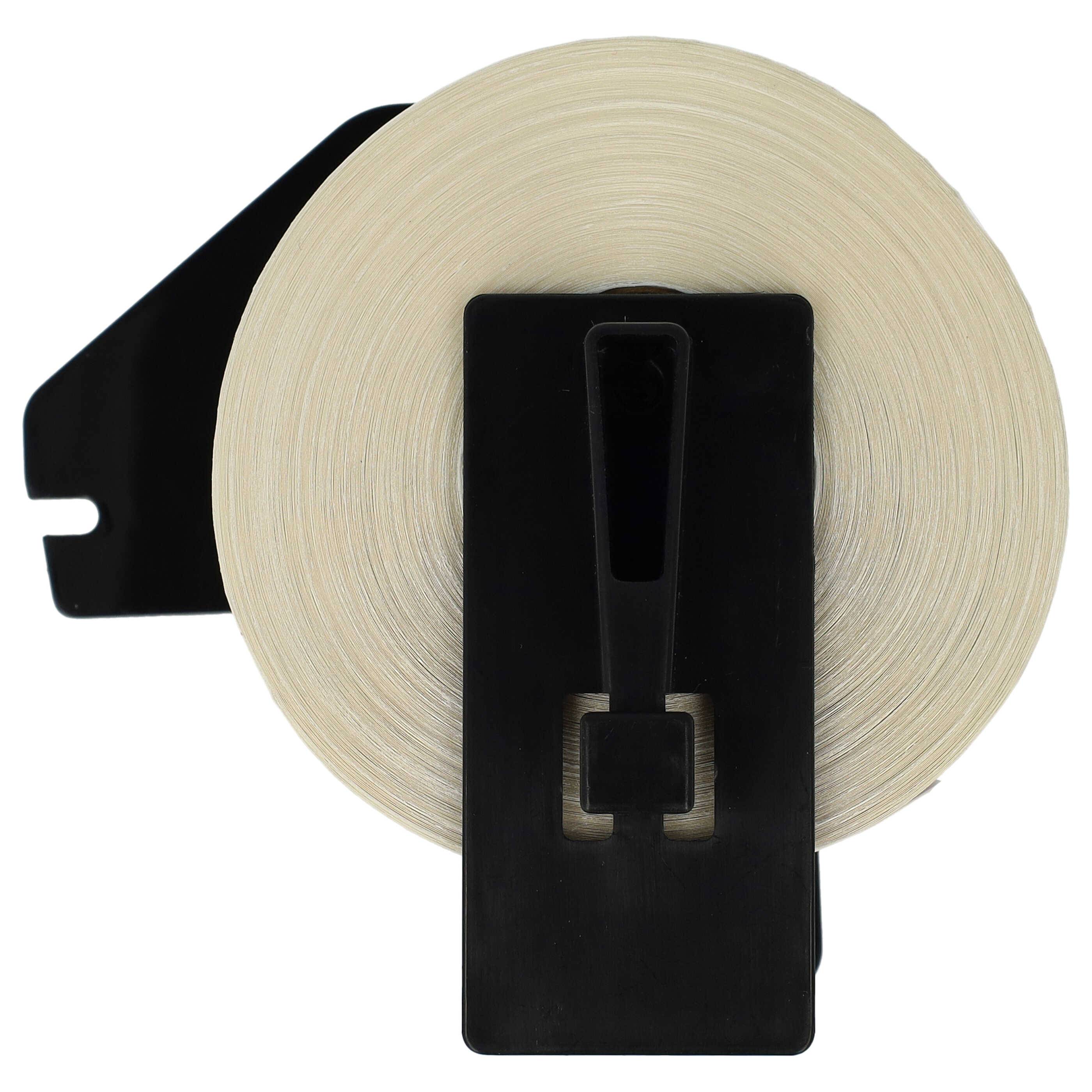 vhbw Etiketten-Rolle mit Halter 38mm x 30,48m (1 Etikette) kompatibel mit Brother PT QL-560, QL560VP, QL-570-2