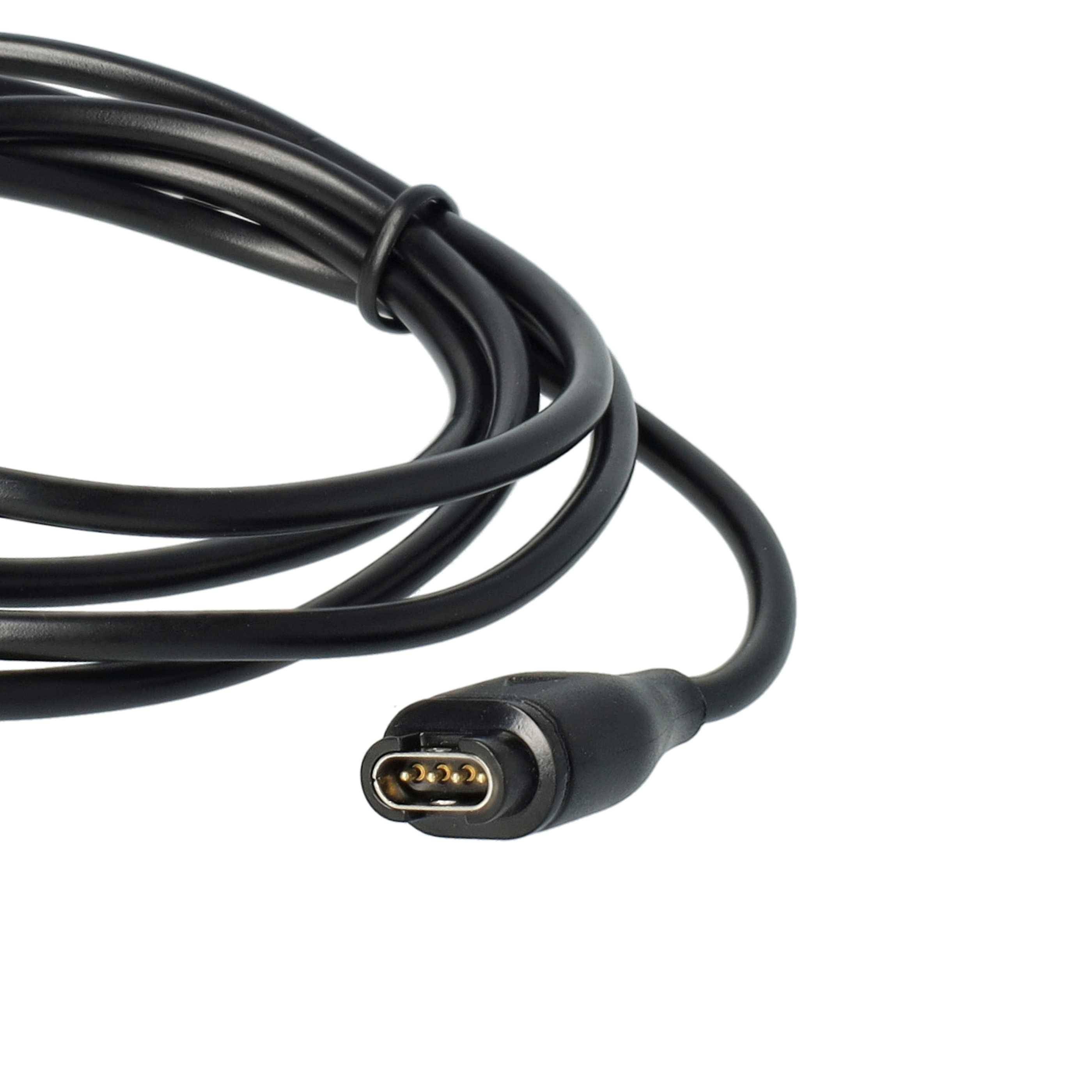 vhbw USB Ladekabel kompatibel mit Garmin Fenix 7/7S/7X | 6/ 6S / 6x Smartwatch Fitnesstracker - Ladestation Schwarz, 100-4