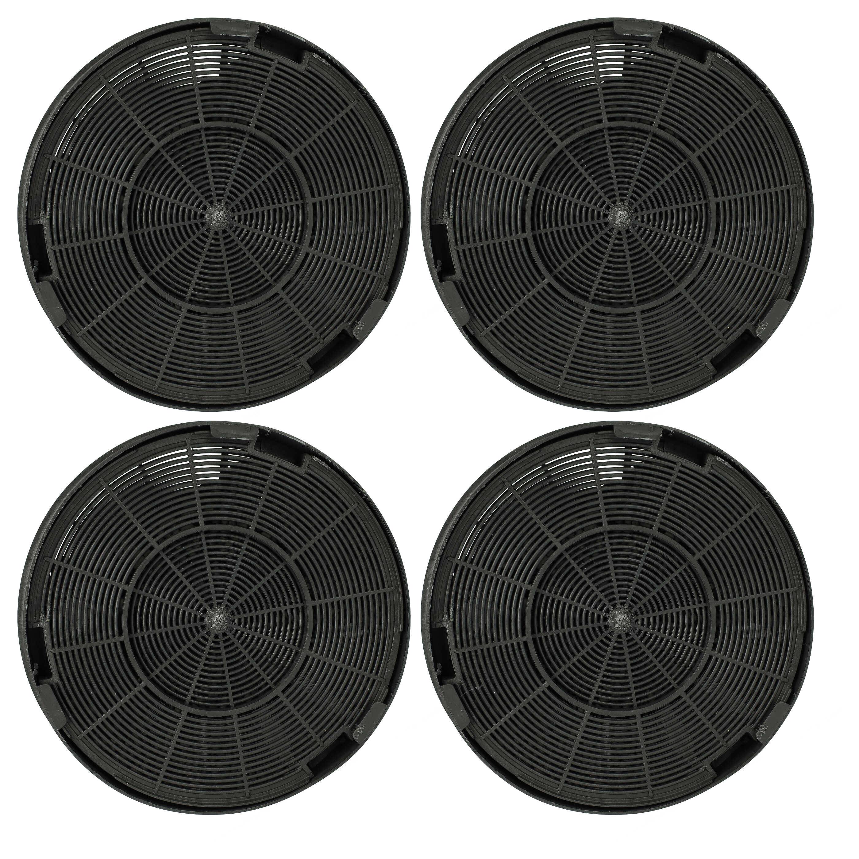 vhbw 4x Aktivkohlefilter kompatibel mit Franke 110.0476.843 | 110.0476.844, 110.0476.845, 110.0476.846, 110.0476.847-0