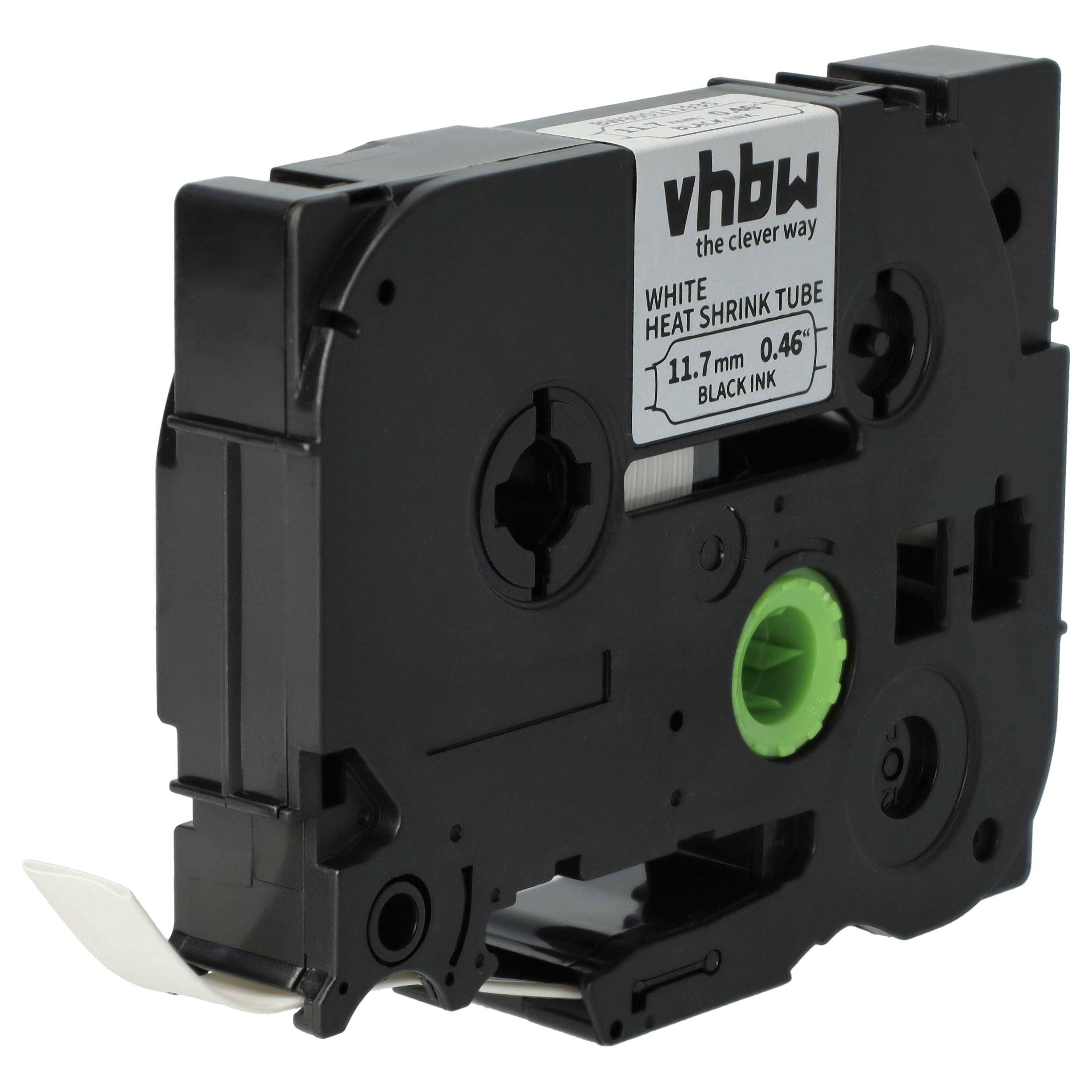 vhbw Schriftband-Kassette kompatibel mit Brother P-Touch PT-9700 Etiketten-Drucker 1,5m x 11,7mm Schwarz auf Weiß-0
