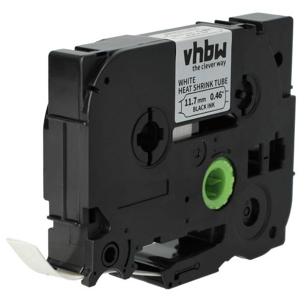 vhbw Schriftband-Kassette kompatibel mit Brother P-Touch PT-9700 Etiketten-Drucker 1,5m x 11,7mm Schwarz auf Weiß