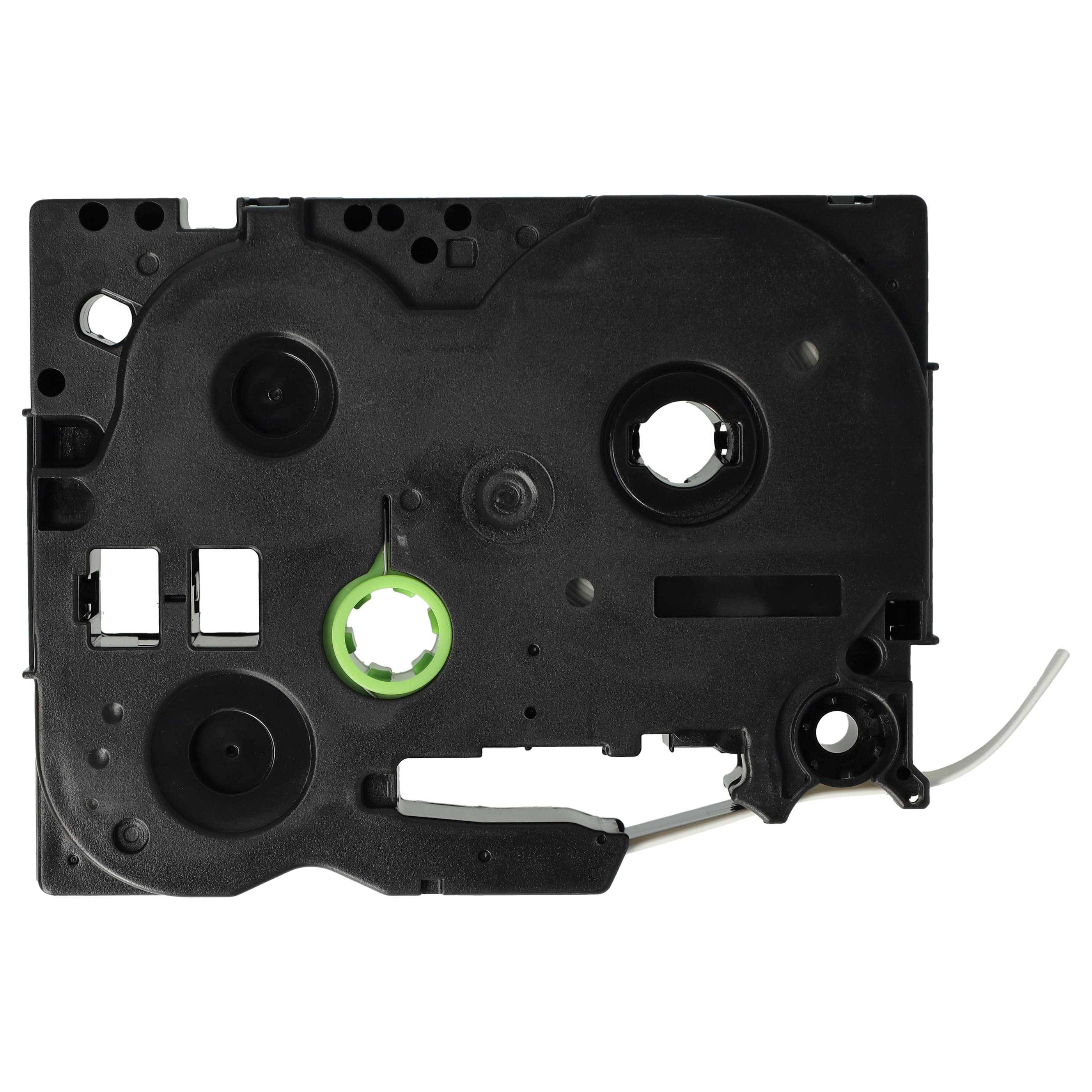 vhbw Schriftband-Kassette kompatibel mit Brother P-Touch PT-9700 Etiketten-Drucker 1,5m x 11,7mm Schwarz auf Weiß-2