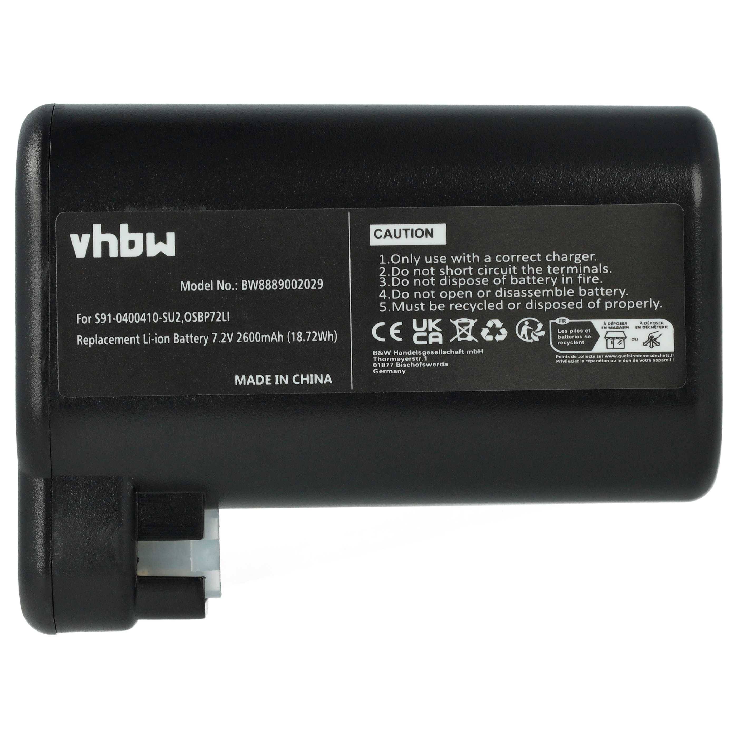 vhbw Akku kompatibel mit AEG RX9-1-SGM | RX9-1-IBM, RX9-2-4STN, RX9-2-4ANM, RX9, RX8-1-4WN Saugroboter (2600 mAh, 7,2 V-0