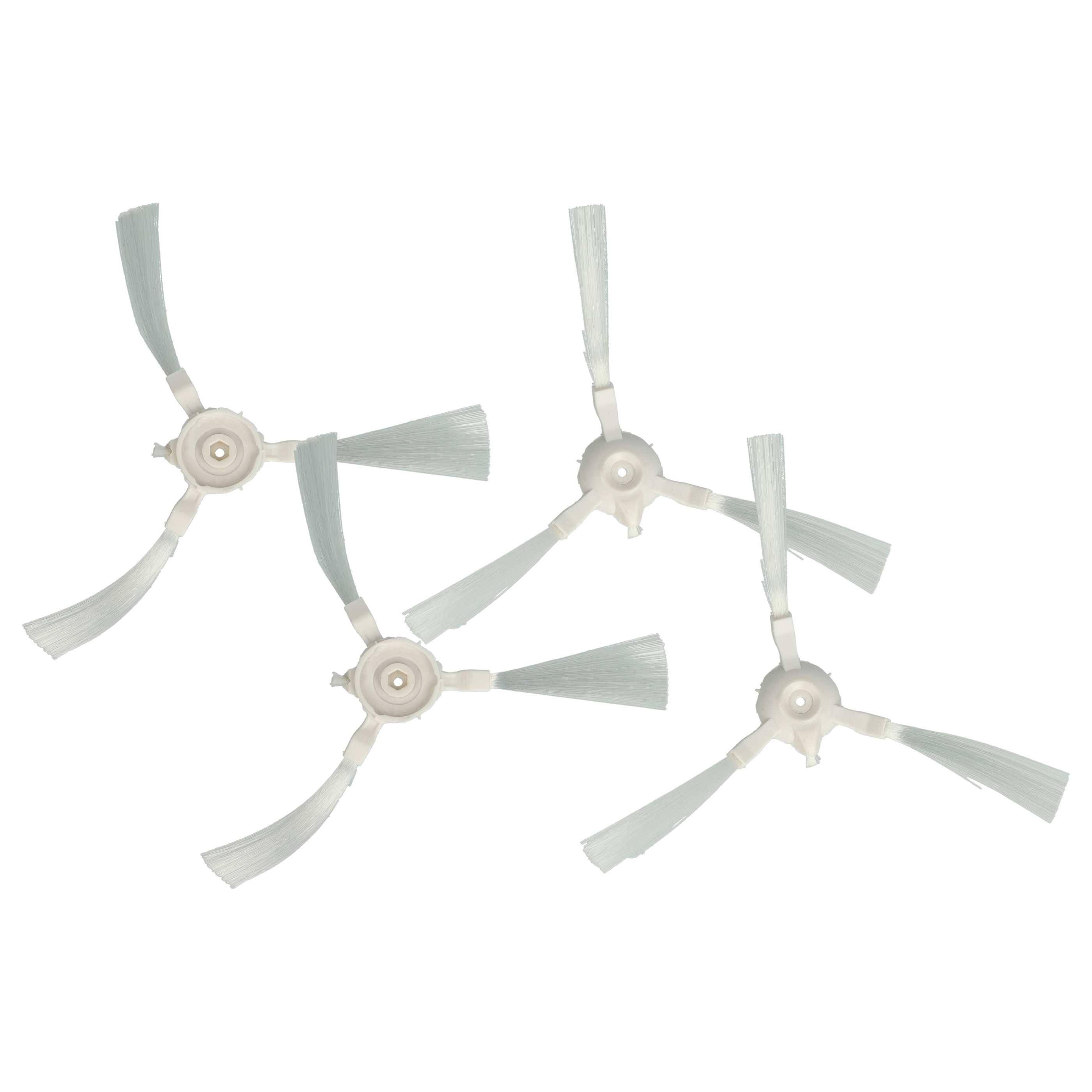 vhbw 4x Seitenbürste kompatibel mit Tefal Explorer 45 RG8275WH | RG8227WH Saugroboter - Reinigungsbürsten Set, grau /-0