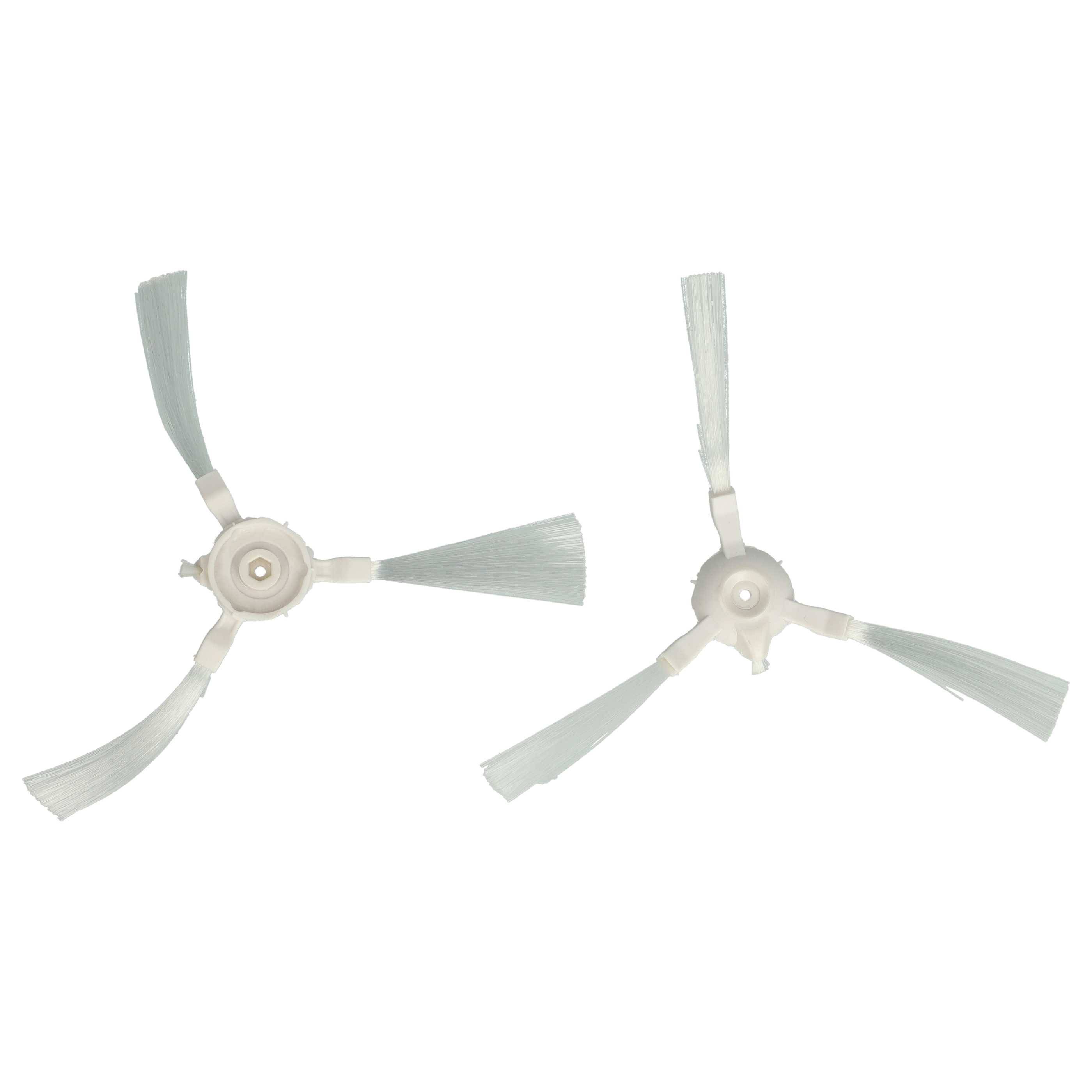 vhbw 4x Seitenbürste kompatibel mit Tefal Explorer 45 RG8275WH | RG8227WH Saugroboter - Reinigungsbürsten Set, grau /-1