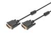 Digitus DVI Anschlusskabel DVI-D 24+1pol. Stecker, DVI-D 24+1pol. Stecker 0.50 m Schwarz AK-320108-005-S schraubbar DVI-Kabel