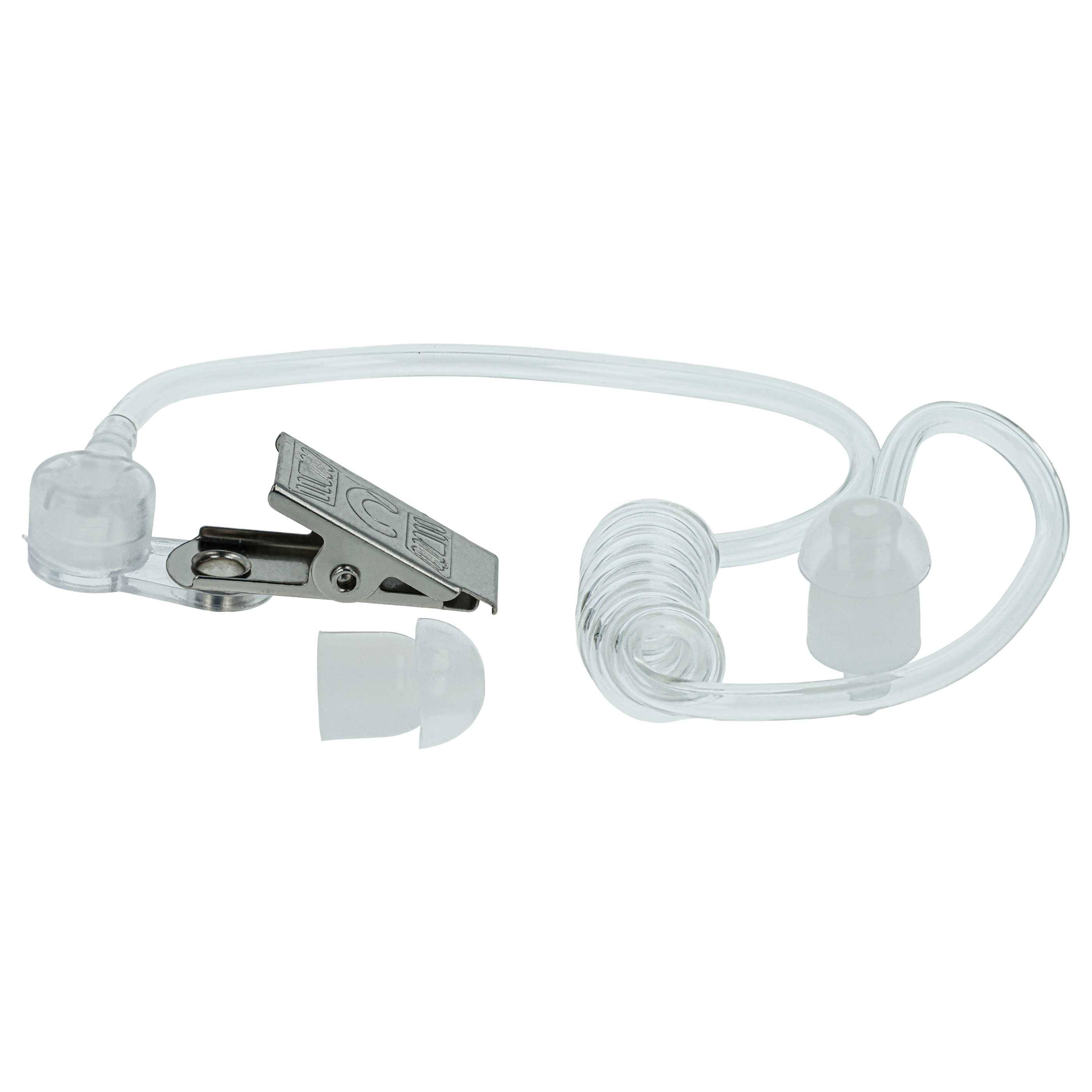 vhbw 10x Security Schallschlauch Ohrhörer kompatibel mit Motorola PMLN6530 | NNTN8295 Headset, Funkgerät - Mit Clip-2