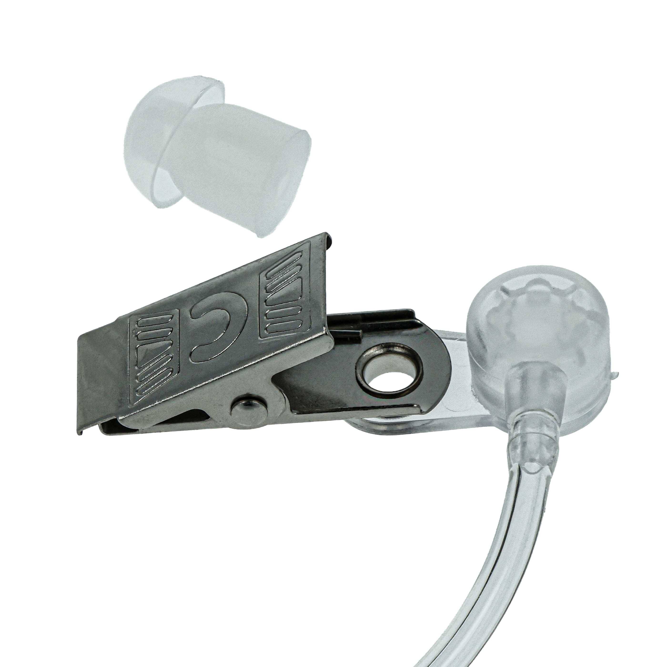 vhbw 10x Security Schallschlauch Ohrhörer kompatibel mit Motorola PMLN6530 | NNTN8295 Headset, Funkgerät - Mit Clip-3