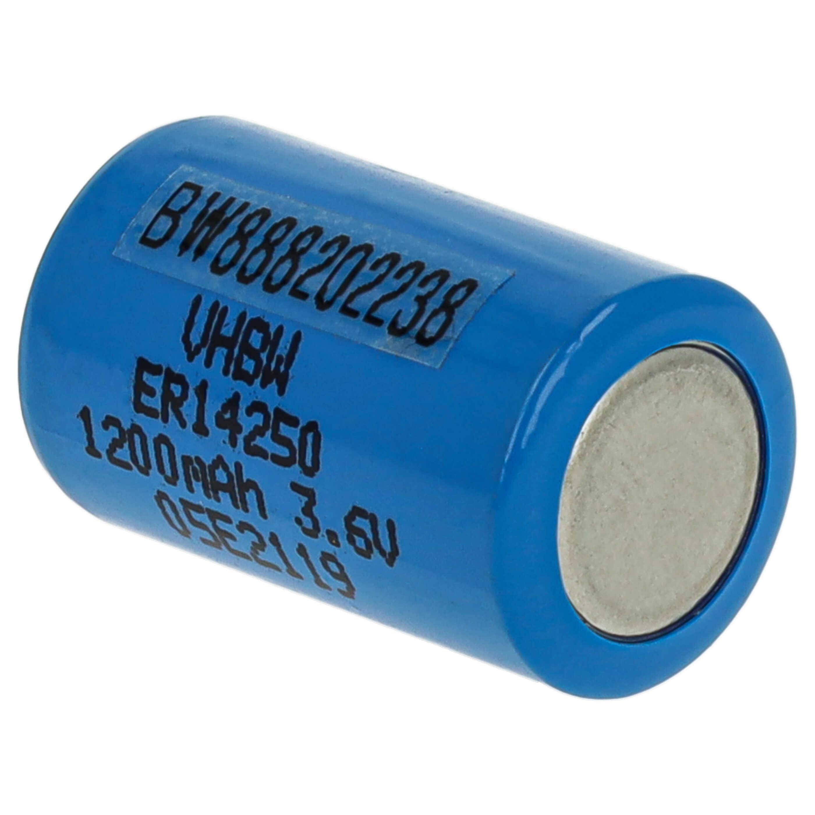 vhbw 5x ER14250 Rundzellenbatterien Ersatz für ER3 | 922-1262, ER3S, ER4, LS14250, LS3 - Spezialbatterien (1200 mAh, 3,6-1