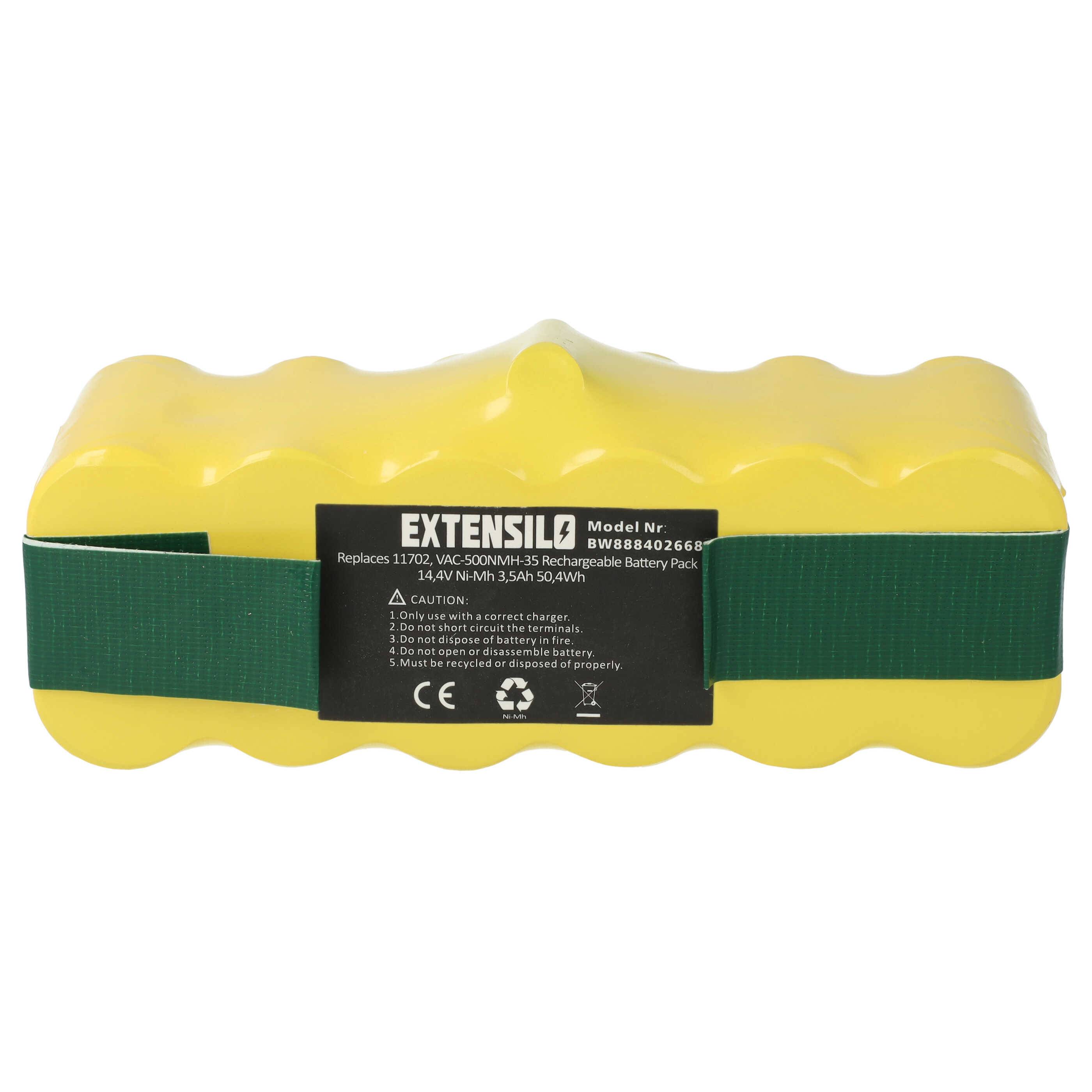EXTENSILO Akku kompatibel mit iRobot Roomba 621 | 614, 651, 618, 630, 612, 616, 620, 625, 650, 615 Saugroboter (3500 mAh-0