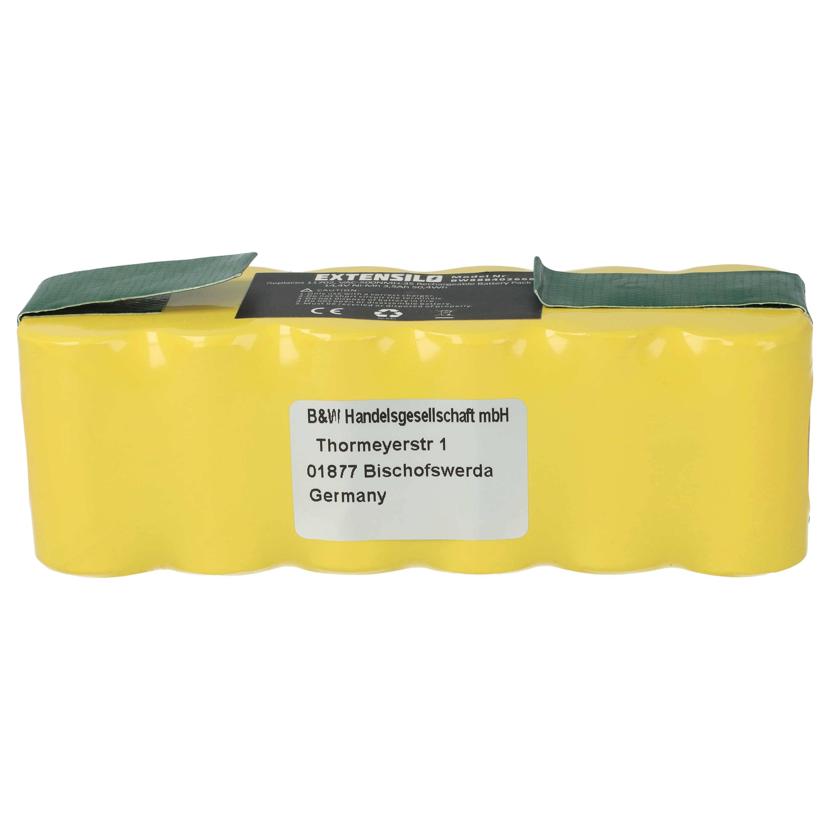 EXTENSILO Akku kompatibel mit iRobot Roomba 621 | 614, 651, 618, 630, 612, 616, 620, 625, 650, 615 Saugroboter (3500 mAh-1