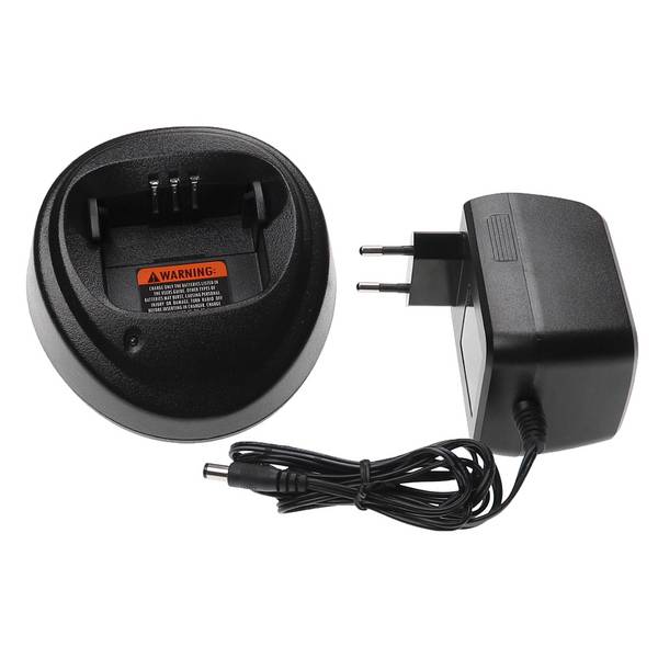 vhbw Ladegerät kompatibel mit Motorola CP170 | CP180 Funkgerät-Akkus - Ladestation + Netzteil, 7,6 V, 0,9 A