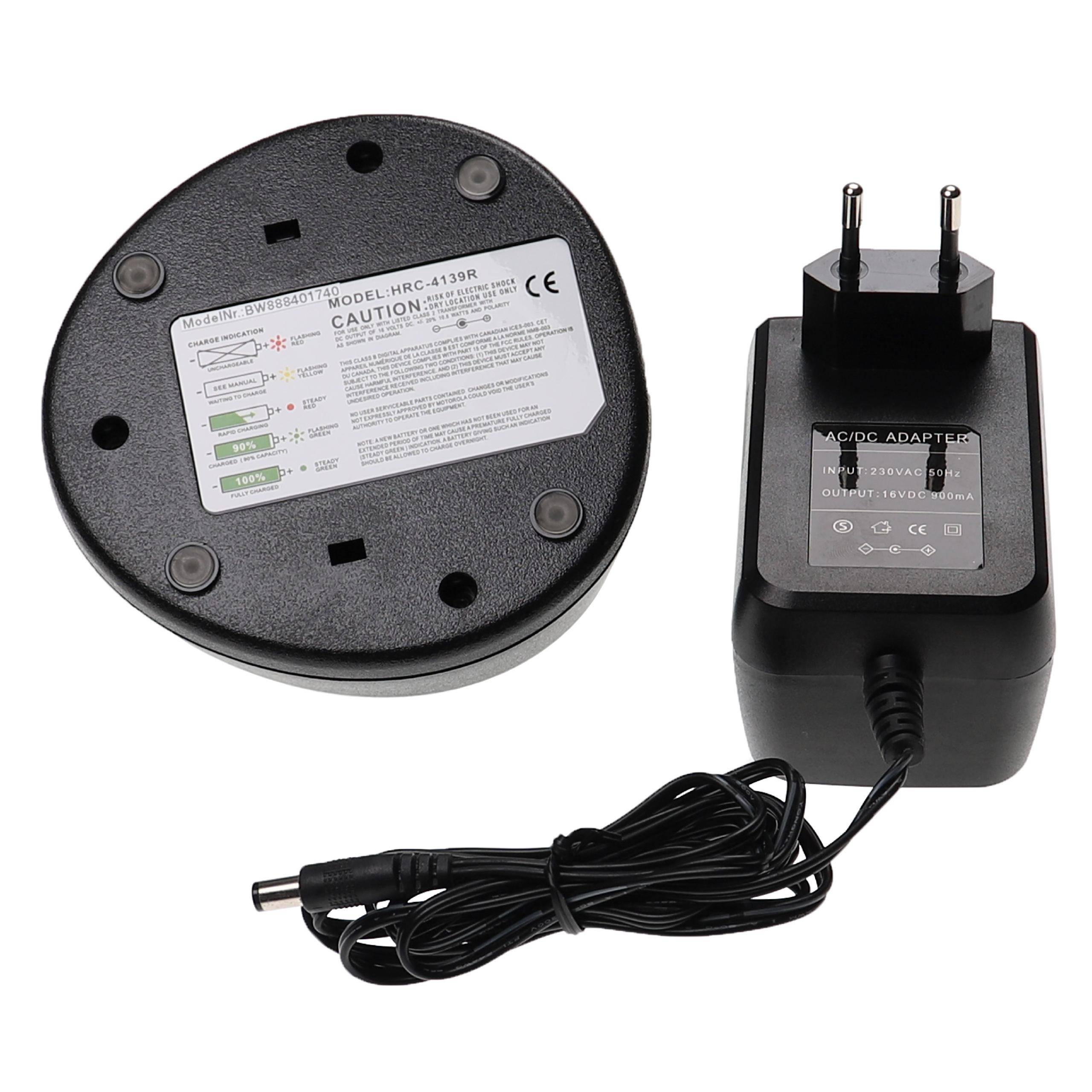 vhbw Ladegerät kompatibel mit Motorola CP170 | CP180 Funkgerät-Akkus - Ladestation + Netzteil, 7,6 V, 0,9 A-1