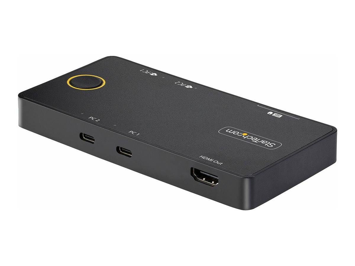 StarTech.com 2-Port USB-C KVM Switch, Single-4K 60Hz HDMI Monitor, Dual-100W Power Delivery Pass-through Ports, Bus Powe-2