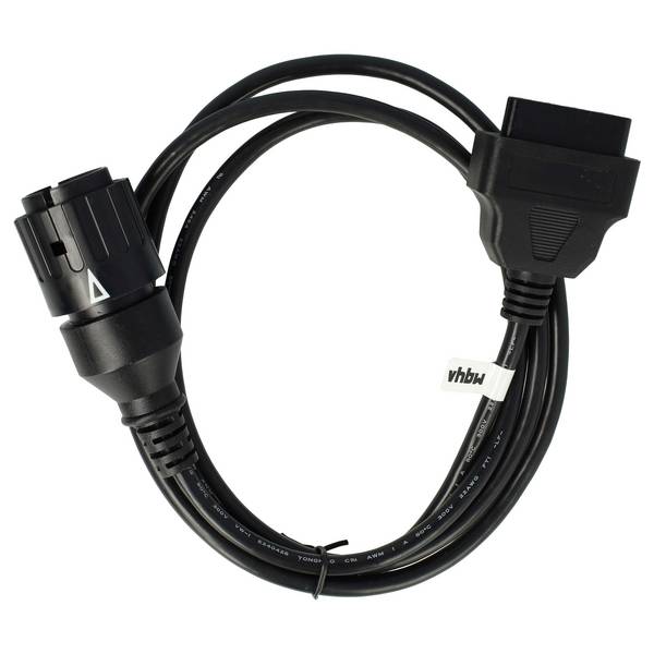 vhbw OBD Adapter 10 Pin auf OBD2 16Pin kompatibel mit Husqvarna Nuda 900R | TR650 Strada, Nuda 900, TR650 Terra Motorrad