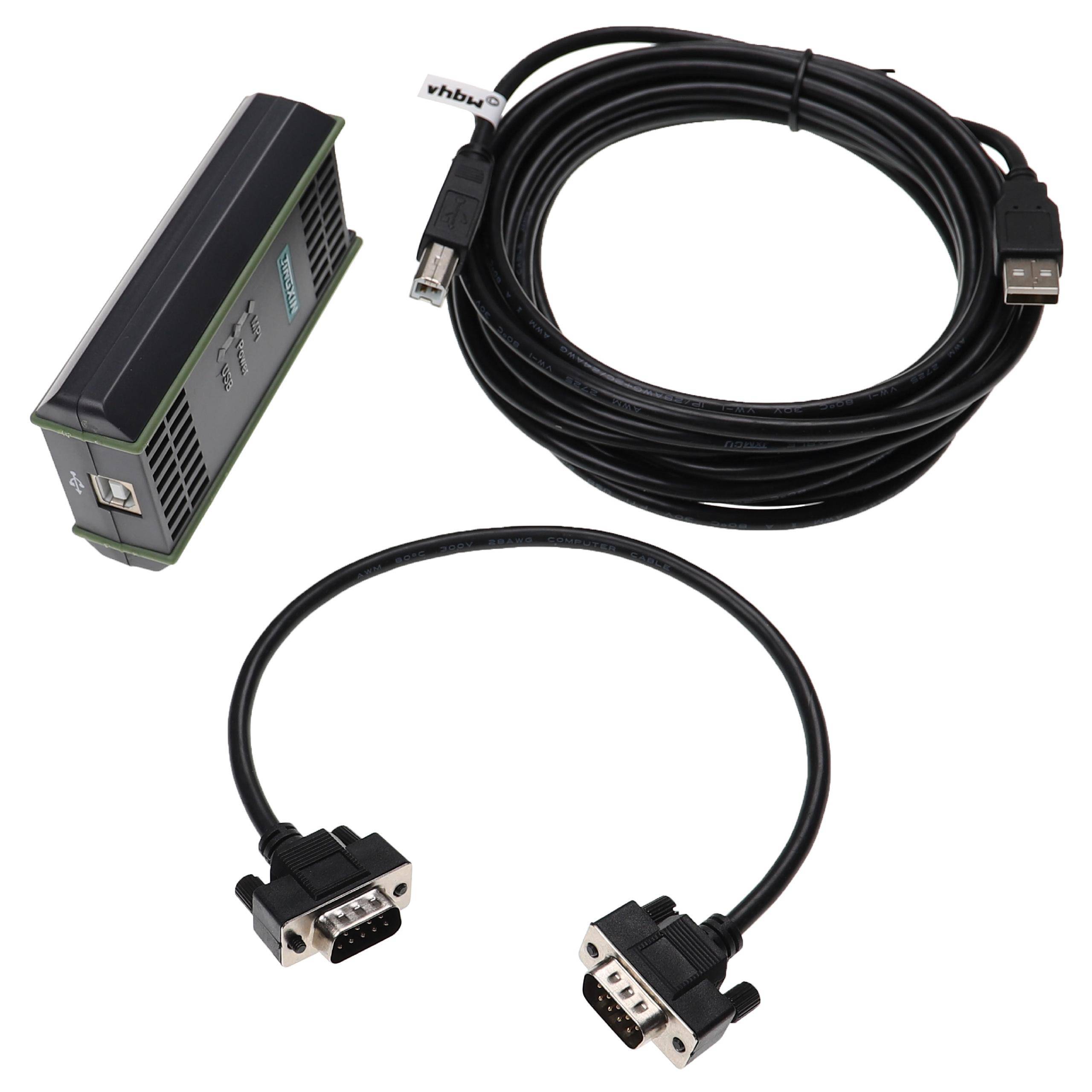 vhbw USB-MPI Programmierkabel kompatibel mit Siemens Simatic S7-200 | S7-300, S7-400 Steuerungssystem - Verbindungskabel-2