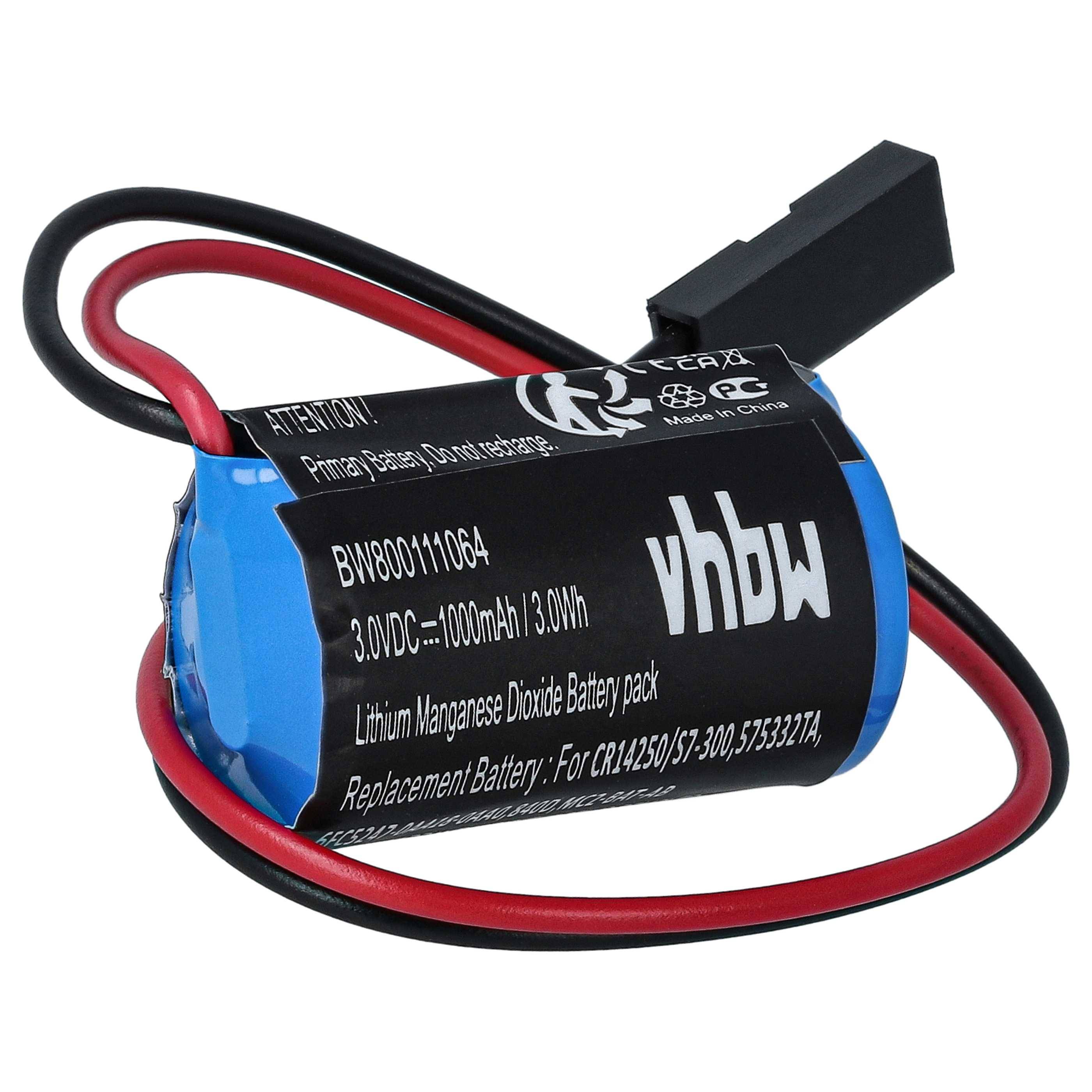vhbw Batterie Ersatz für Siemens 6ES5980-0MB11 | 575332TA, 146881, 575332 TA, 575332, 143467 für Steuereinheit (900 mAh-0
