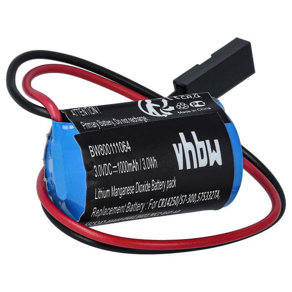 vhbw Batterie Ersatz für Siemens 6ES5980-0MB11 | 575332TA, 146881, 575332 TA, 575332, 143467 für Steuereinheit (900 mAh