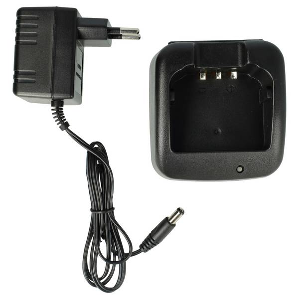 vhbw Ladegerät kompatibel mit Icom IC-F4021S | IC-F4021, IC-F4023S, IC-F4021T Funkgerät-Akkus - Ladestation + Netzteil