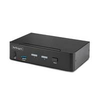 StarTech.com 2-Port DisplayPort KVM Switch, 8K 60Hz / 4K 144Hz, Single Display, DP 1.4, 2x USB 3.0 Ports, 4x USB 2.0 HID-4